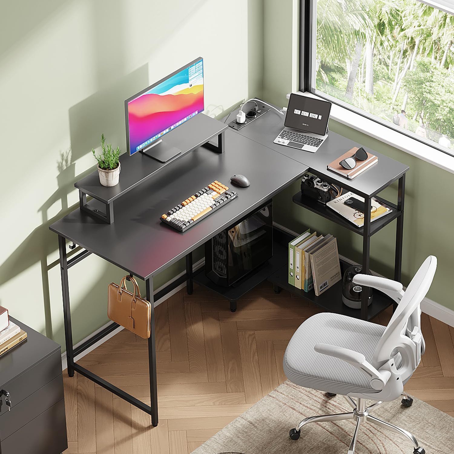 DEVAISE Computertisch Gamingtisch 111/120/140 x 80 cm Computertisch, L-förm günstig online kaufen