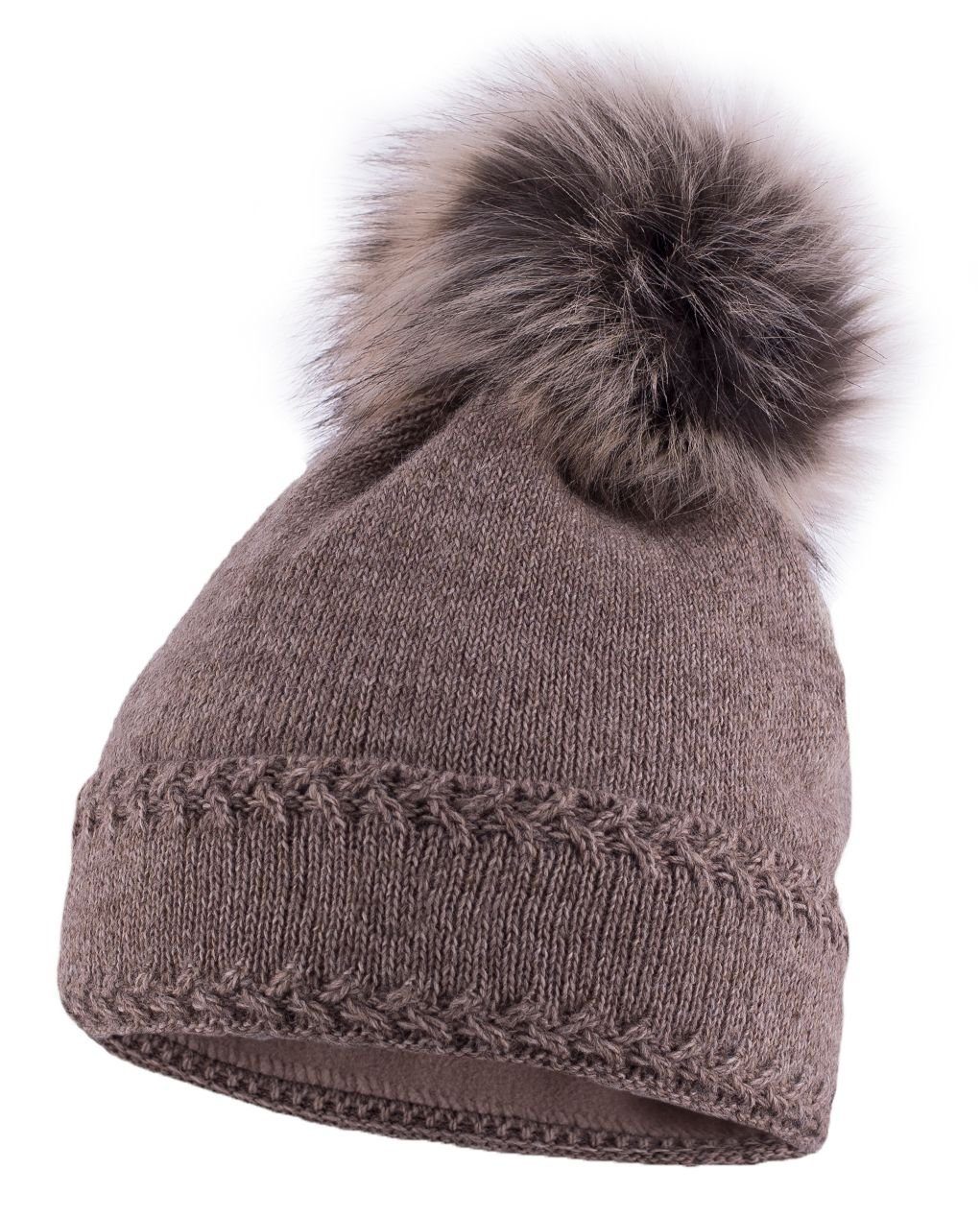 Neverless Bommelmütze Warme Strickmütze Damen Wintermütze Bommelmütze gefüttert mit Bommel