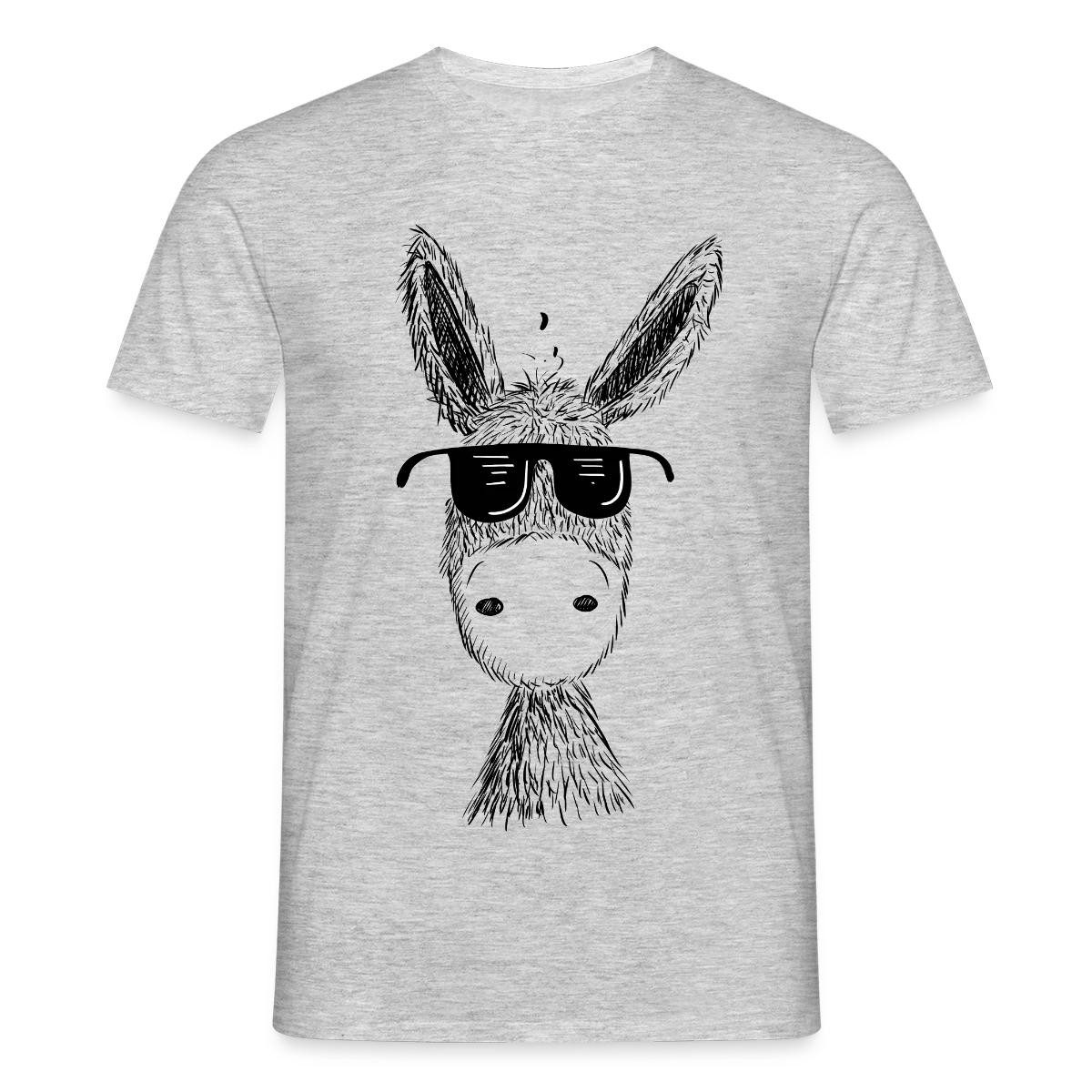 Spreadshirt T-Shirt Esel Mit Sonnenbrille Cartoon Style Geschenkidee Männer T-Shirt (1-tlg)