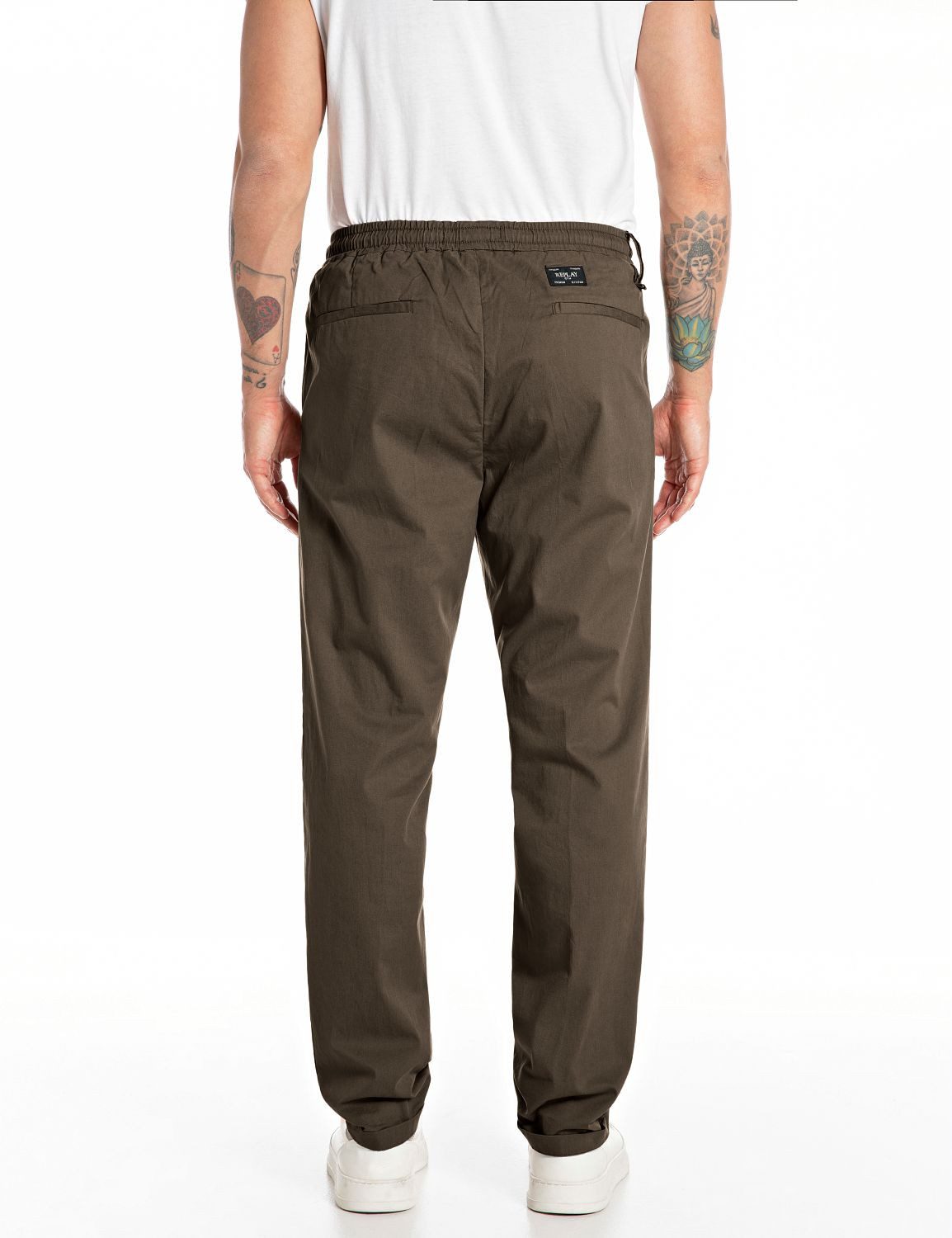 Replay Schlupfhose Regular Fit mit elastischem Bund günstig online kaufen