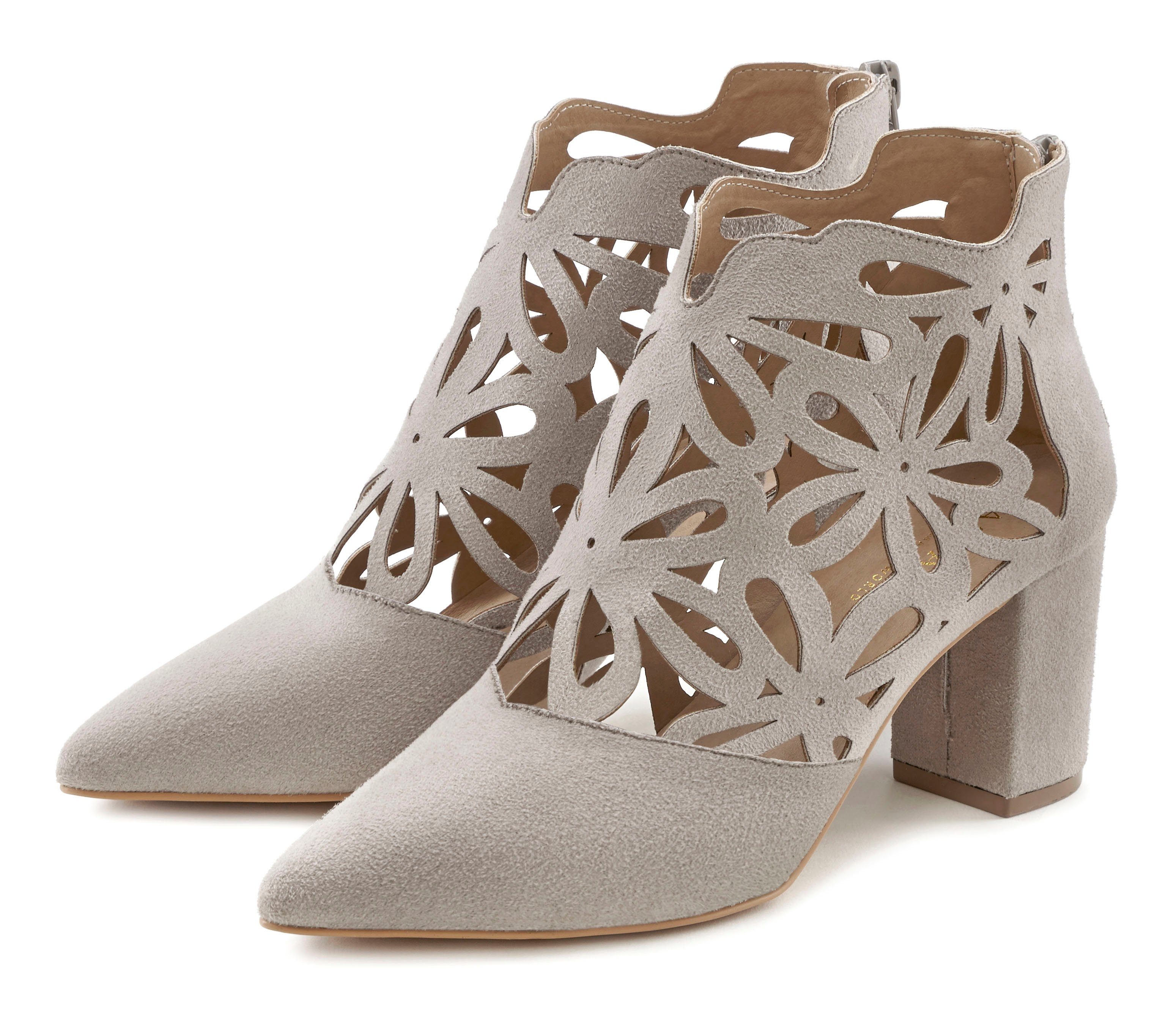 LASCANA High-Heel-Stiefelette mit femininer Spitze und günstig online kaufen