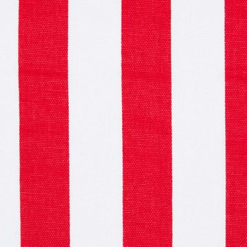 Gardine Gardinen mit Ösen breite Streifen rot 100% Baumwolle, 137 x 117 cm, Homescapes
