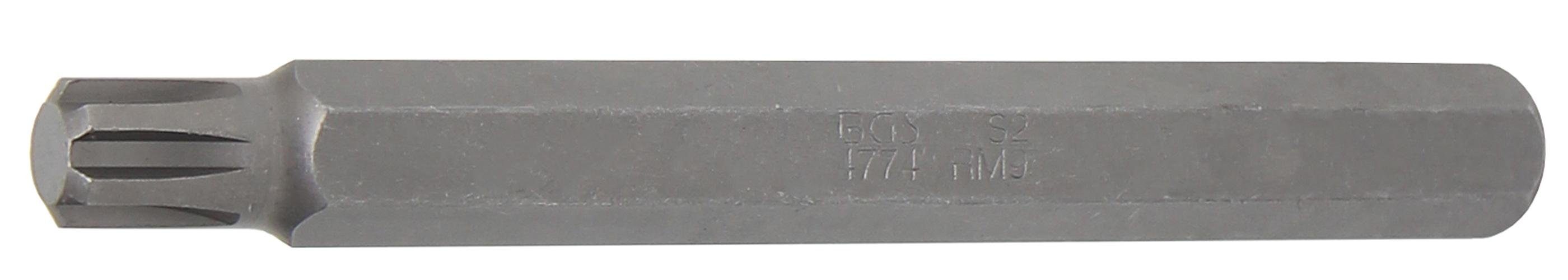BGS technic Bit-Schraubendreher Bit, Länge 100 mm, Antrieb Außensechskant 10 mm (3/8), Keil-Profil (für RIBE) M9