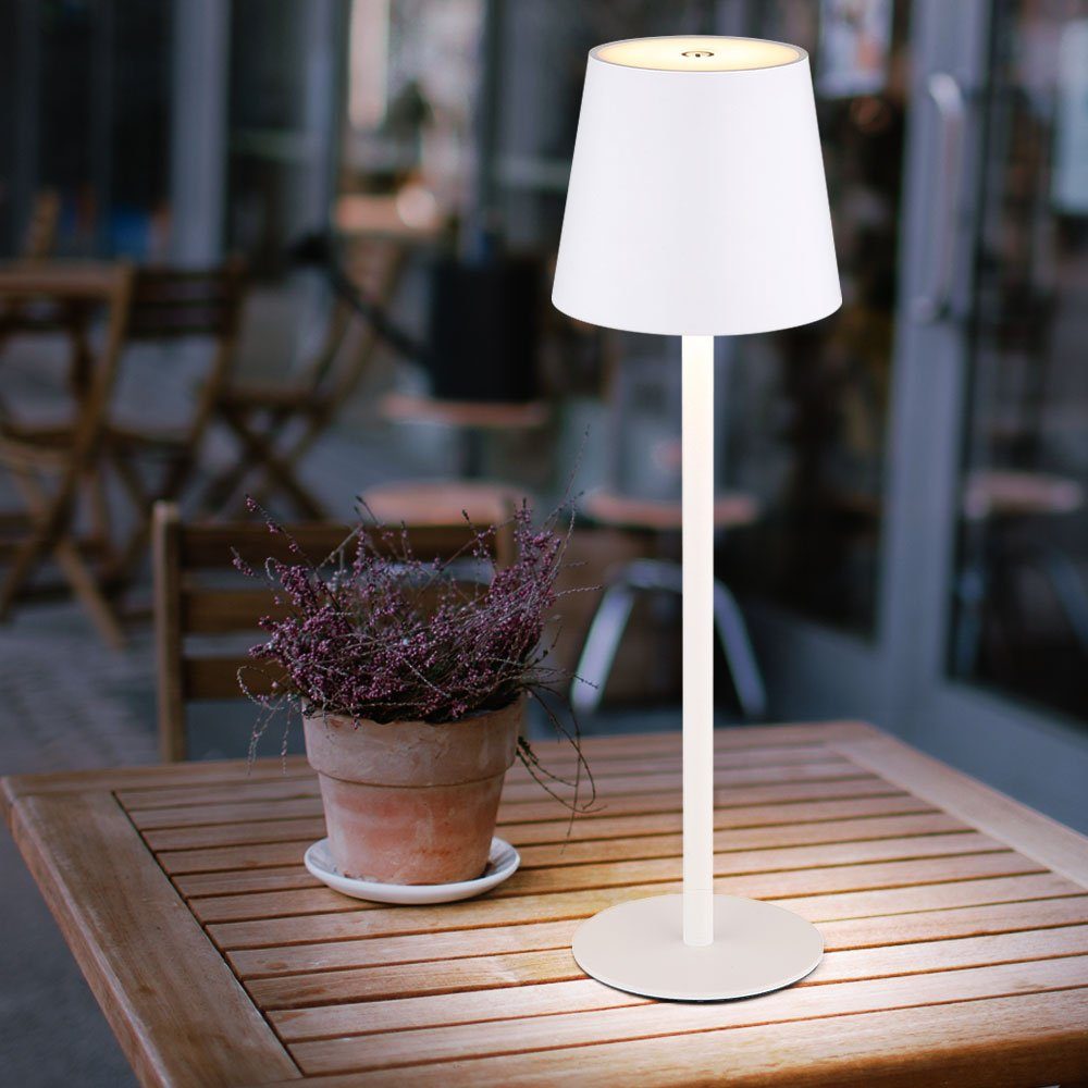 GLOBO LIGHTING LED Außen-Tischleuchte, LED-Leuchtmittel fest verbaut, Warmweiß, Tischlampe Außenleuchte dimmbar LED Tischleuchte Akku USB Gartenlampe