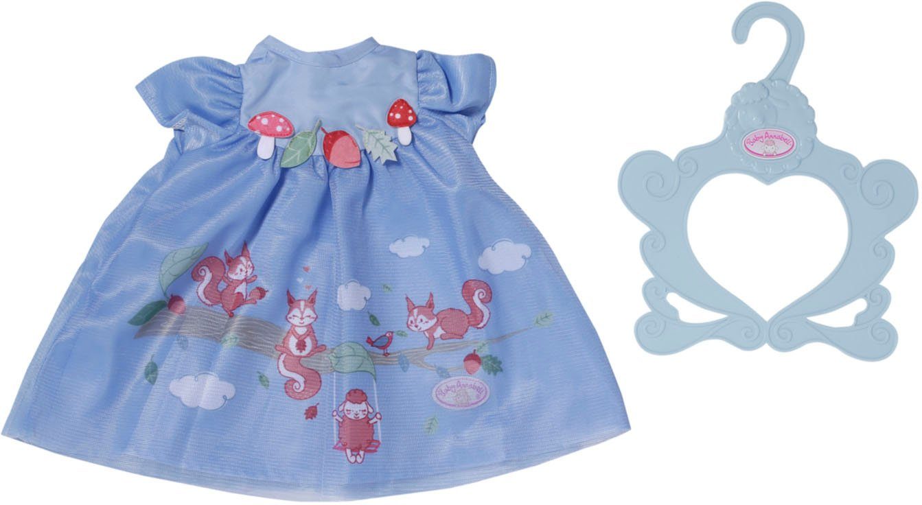 Baby Annabell Puppenkleidung Kleid blau Eichhörnchen, 43 cm