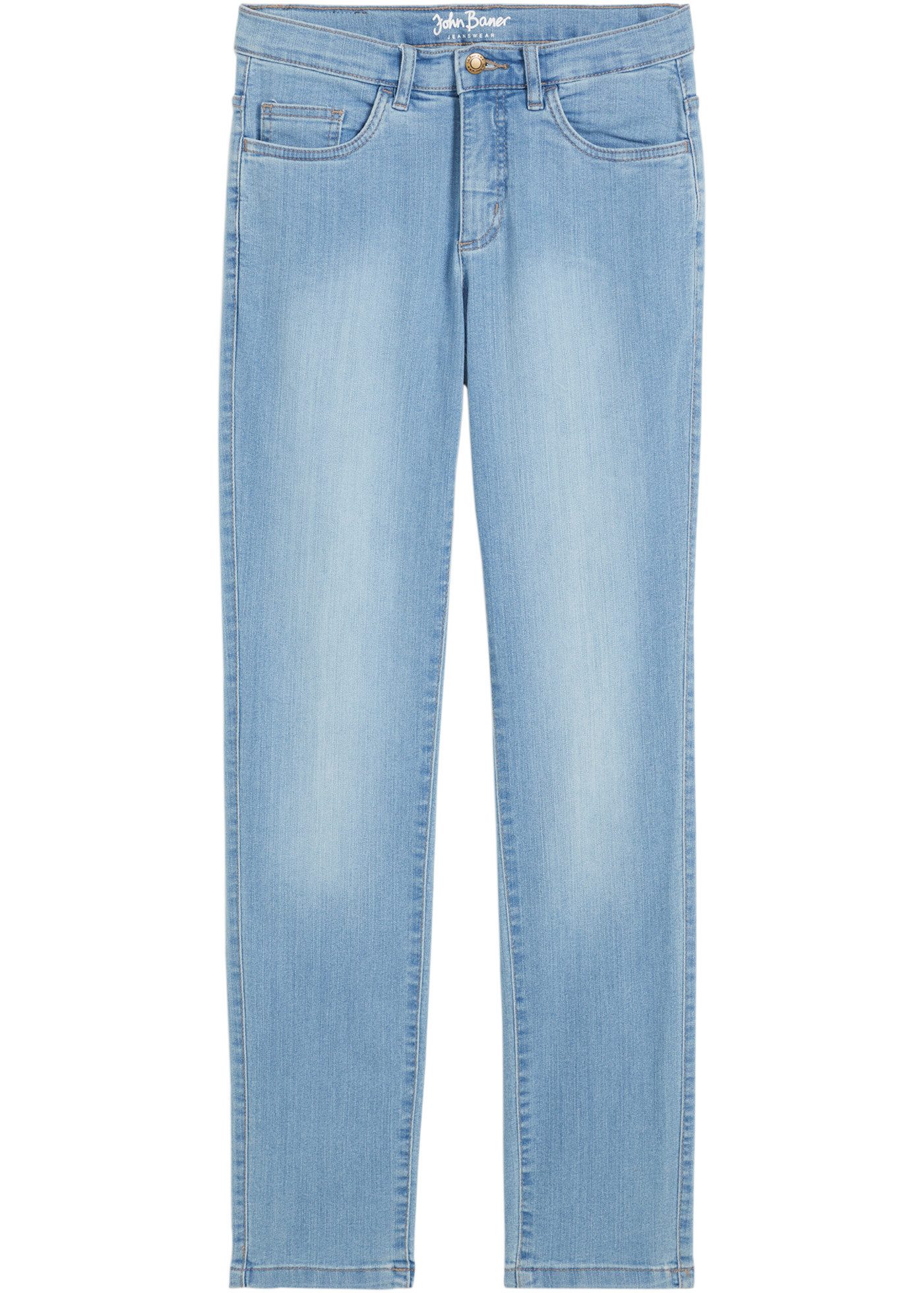 bonprix Straight-Jeans (1-tlg) Regular Fit, Komfort-Stretch-Material, leichte Stoffqualität