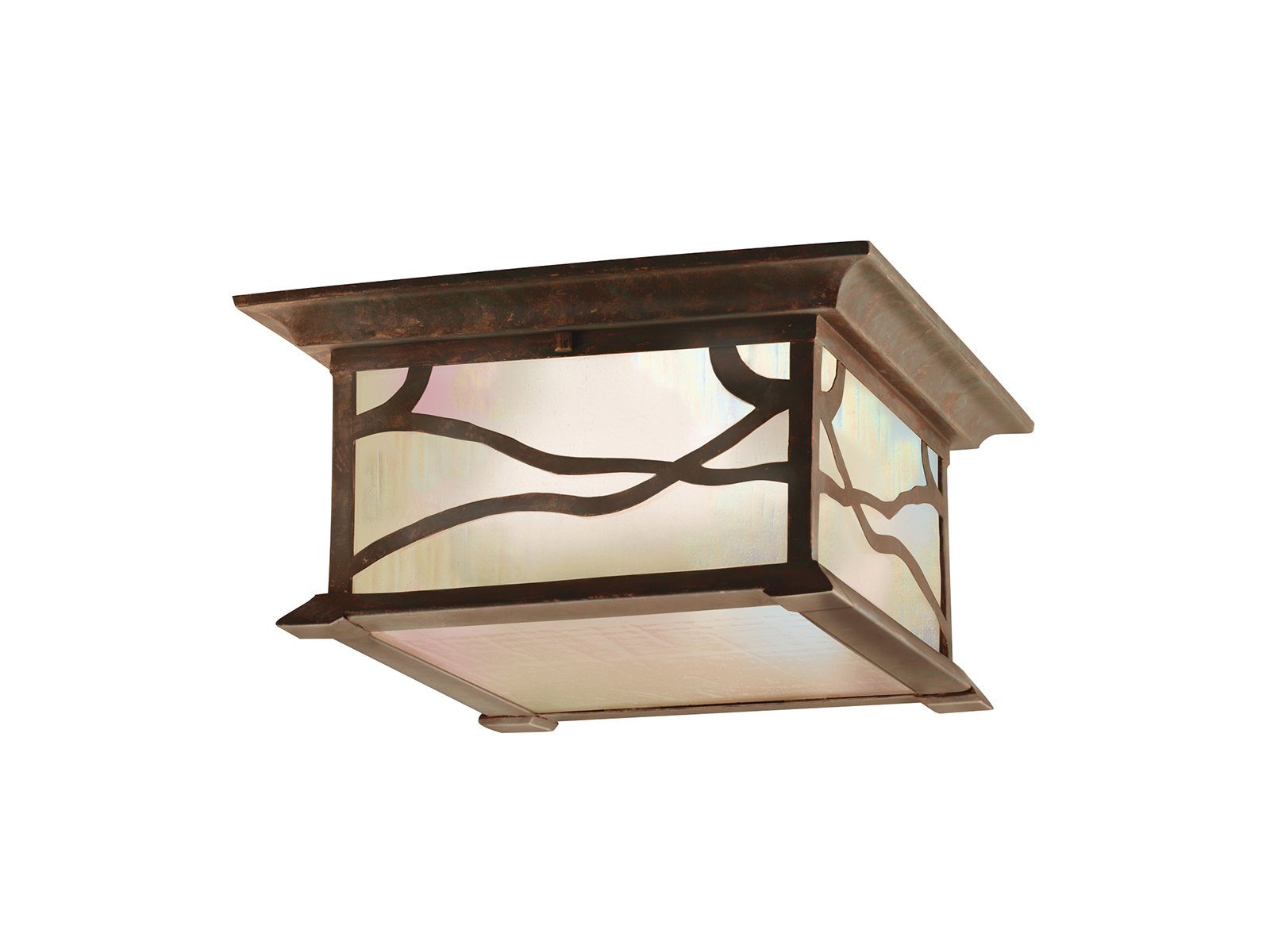 Kichler LED Außen-Deckenleuchte, LED wechselbar, warmweiß, Terrassenleuchten Haus beleuchten Außen Carport Beleuchtung, Ø30cm