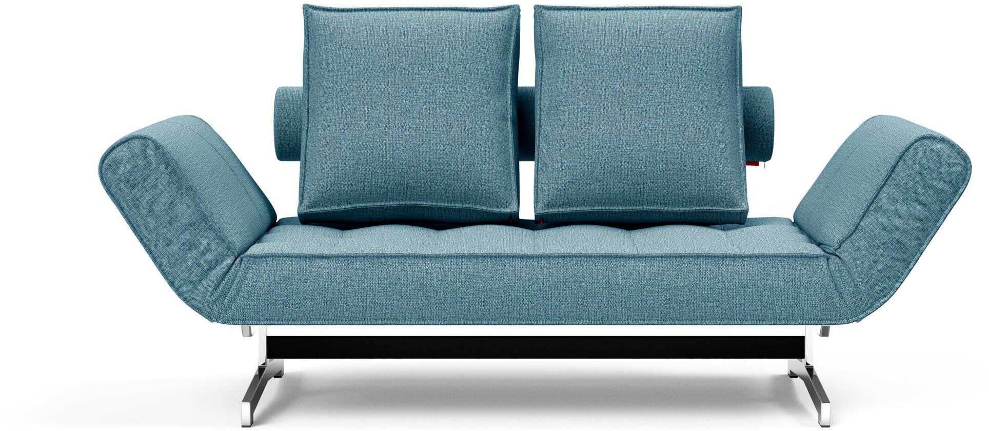 INNOVATION LIVING ™ Schlafsofa Ghia Breite 210cm, inkl. Armteilverstellung und Bettfunktion, in scandinavischem Design, mit zwei losen Rückenkissen