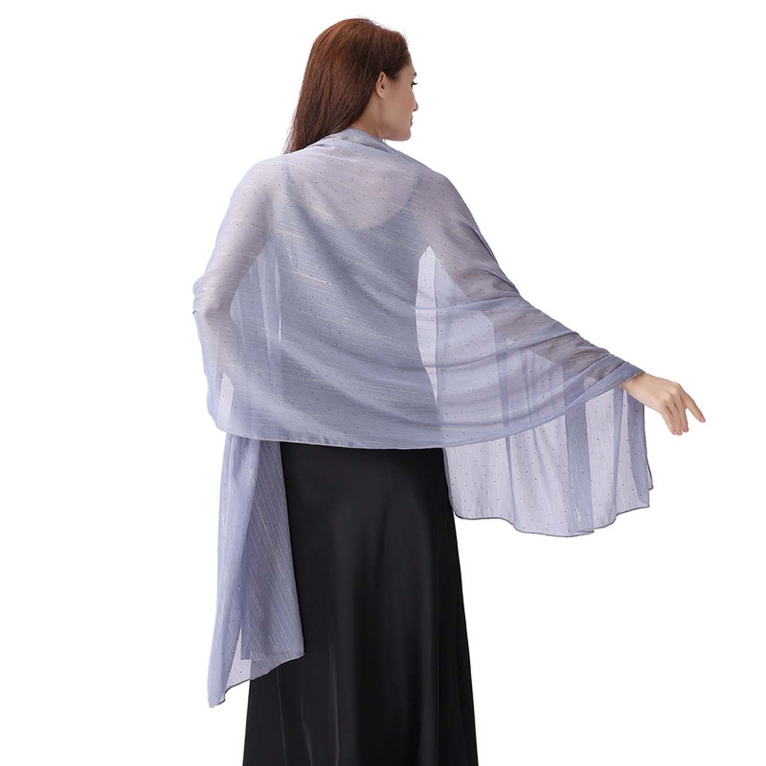 Bwecuy Modeschal Damen Schals und Tücher für Abendkleider, Leichtes Weiches Chiffon