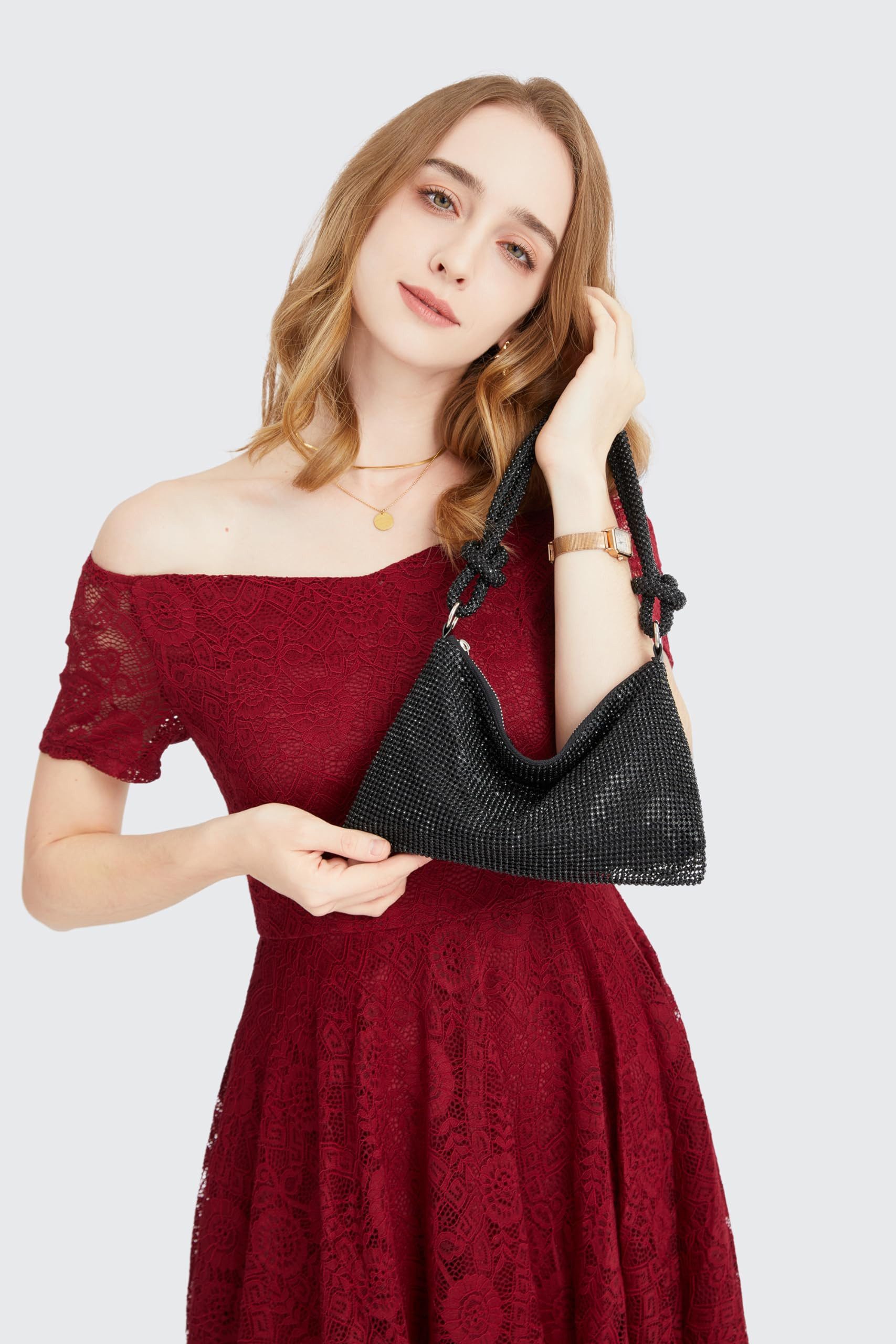 Bextsrack Clutch Abendtasche für Damen, Umhängetasche, Kupplung für Zeremonie, Hochzeit/Party/Abschlussball/Box, Taschen aus Strass