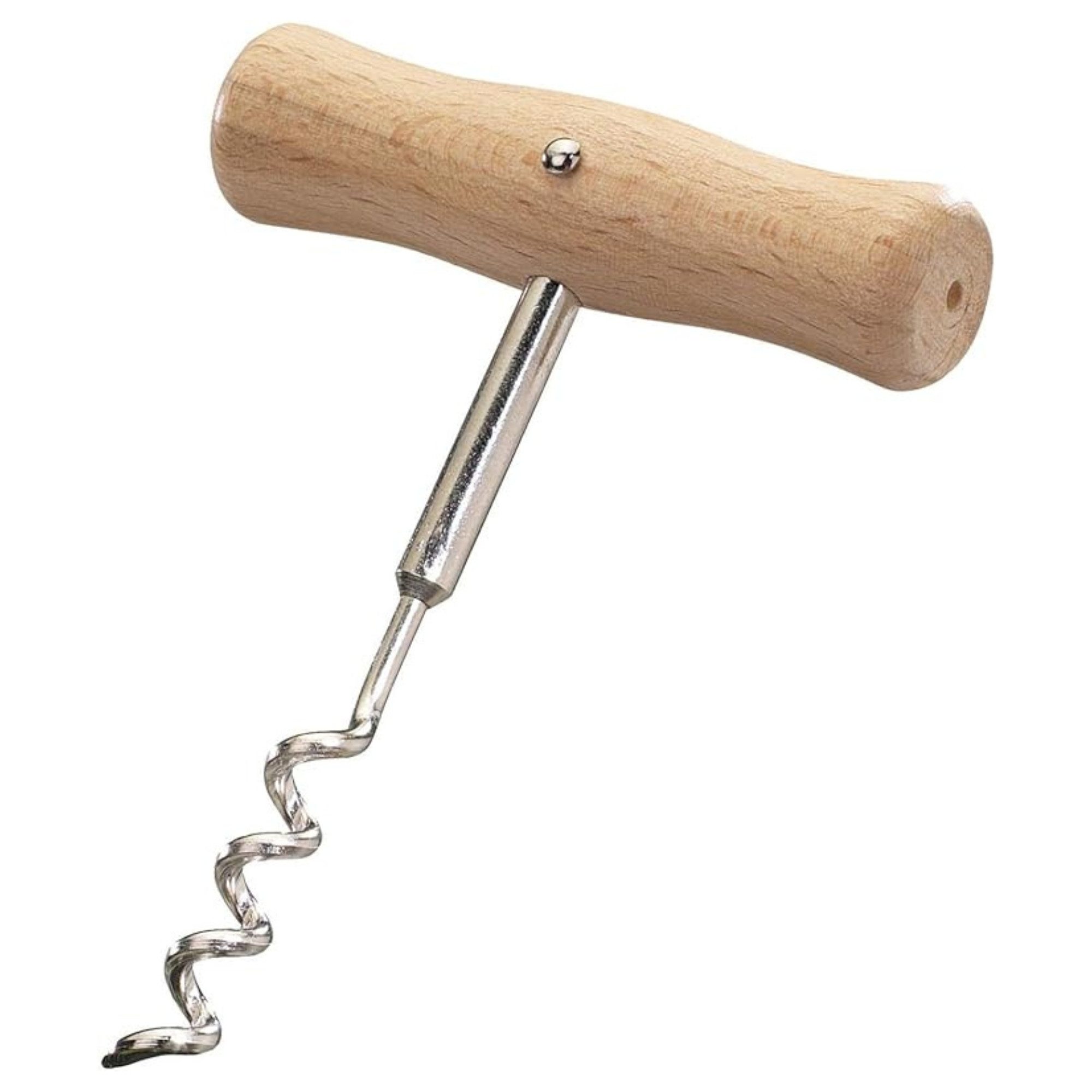 WESTMARK Korkenzieher Wendel mit Seele, Länge: 10,4 cm, Holz/Stahl, Woody, Hellbraun/Silber, müheloses Entkorken, einfaches Eindrehen, Made in Germany