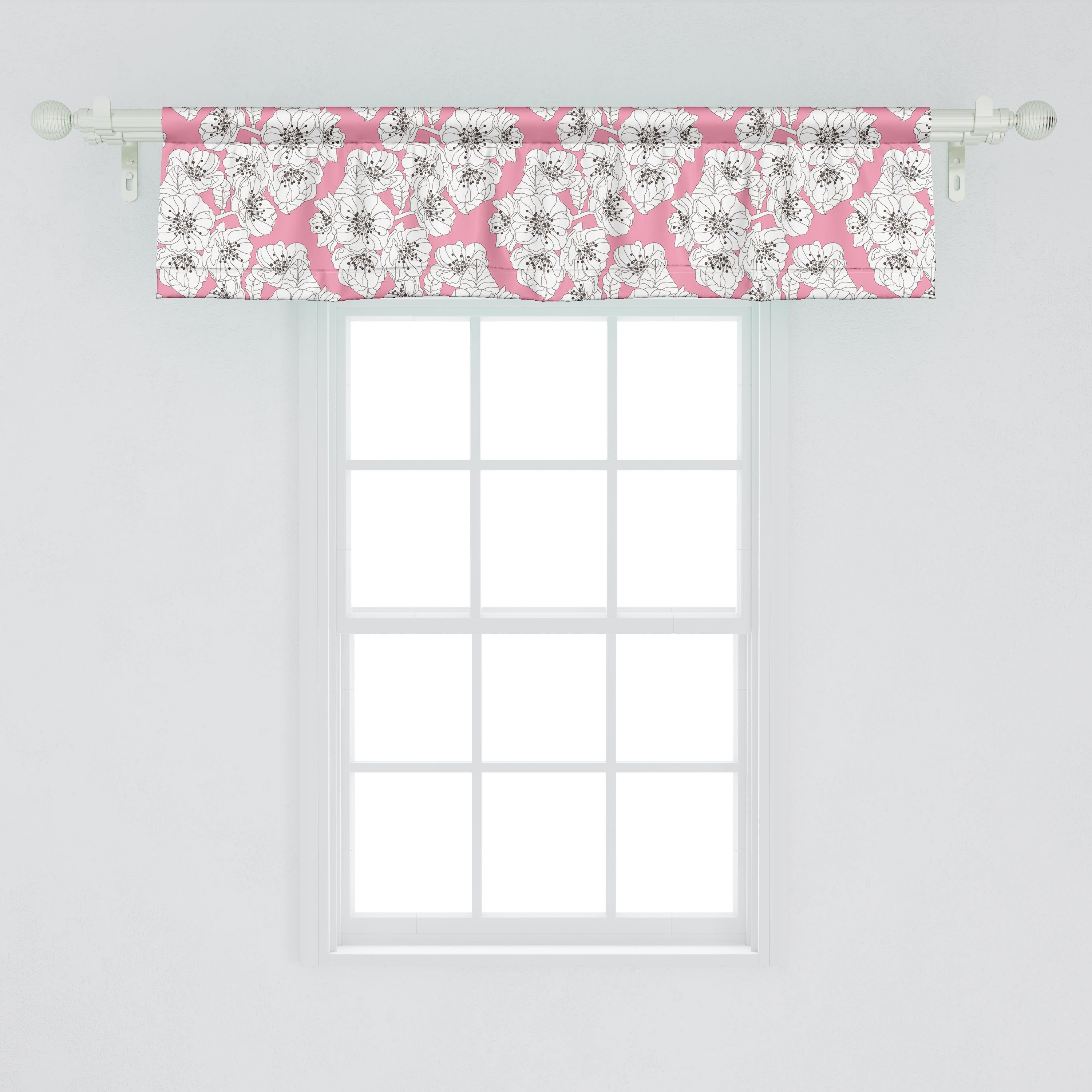 Scheibengardine Vorhang Stangentasche, Schlafzimmer Volant Abakuhaus, Distinct Küche Microfaser, für Anthers mit Dekor Kirschblüte