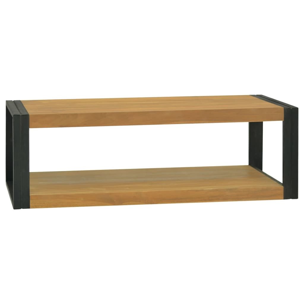 vidaXL Badregal 110 x 45 x 35 cm Wand-Badregal 110x45x35 cm Massivholz Teak