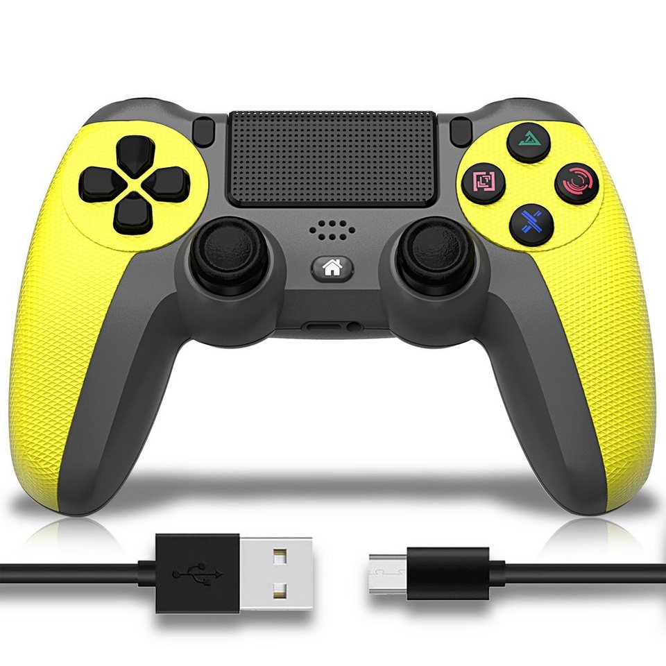 Tadow Wireless Gamepad, Controller, für PS4, Bluetooth, Zitronengelb PlayStation  4-Controller