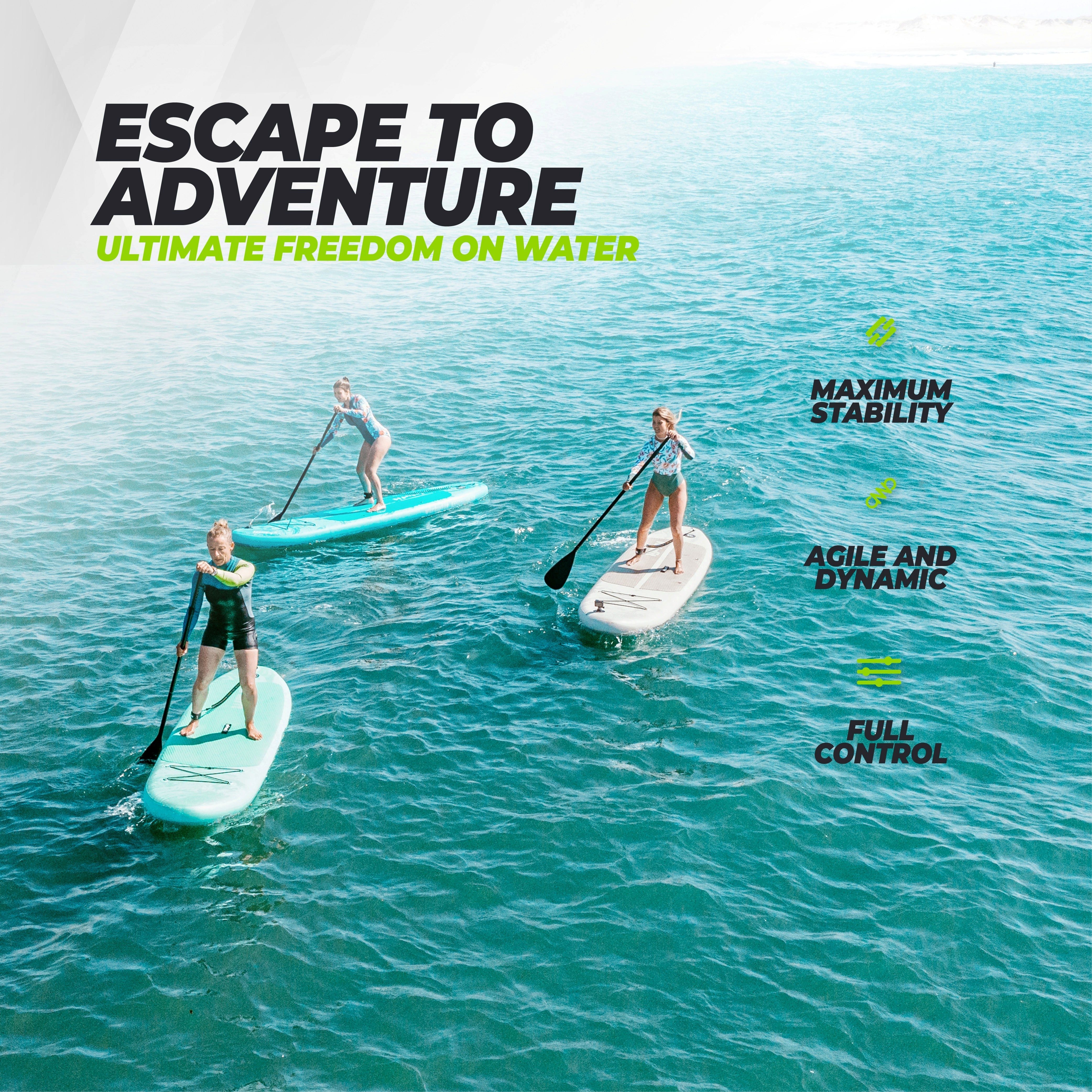 VirtuFit Inflatable SUP-Board VirtuFit Supboard Ocean 275 - Oranje - Met accessoires en draagtas