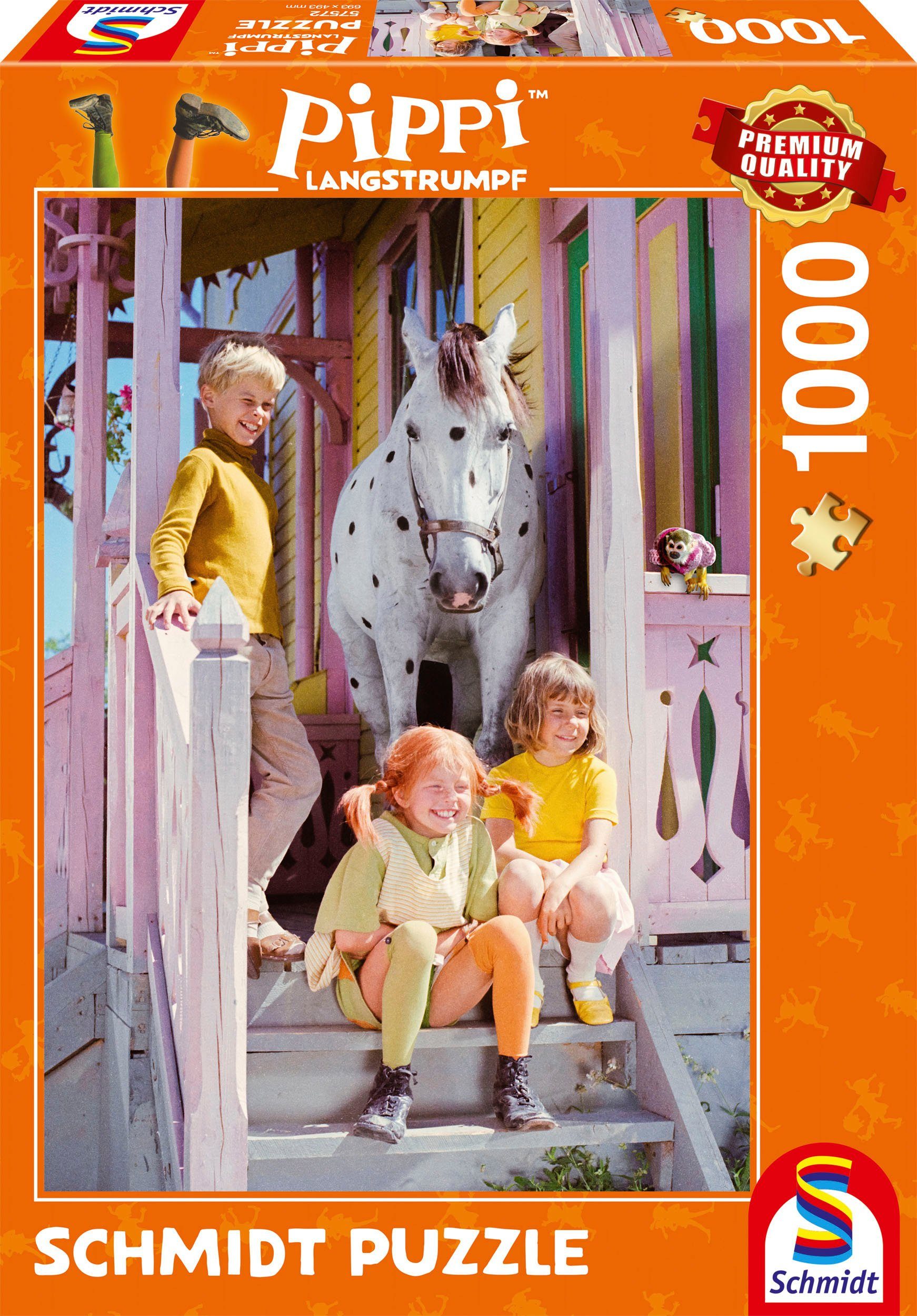 Schmidt Spiele Puzzle Pippi Langstrumpf, Pippi und ihre Freunde, 1000 Puzzleteile, Made in Europe