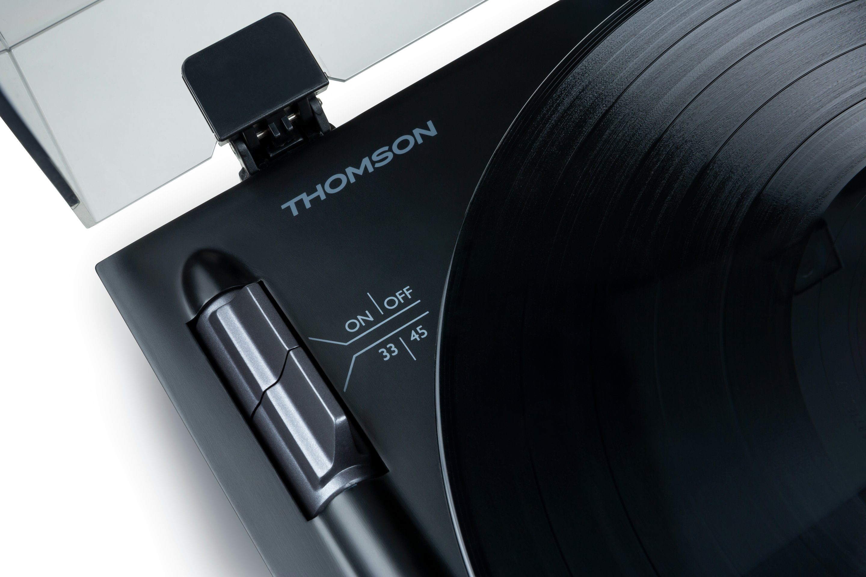 schwarz/grau (Riemenantrieb) Thomson Plattenspieler TT700
