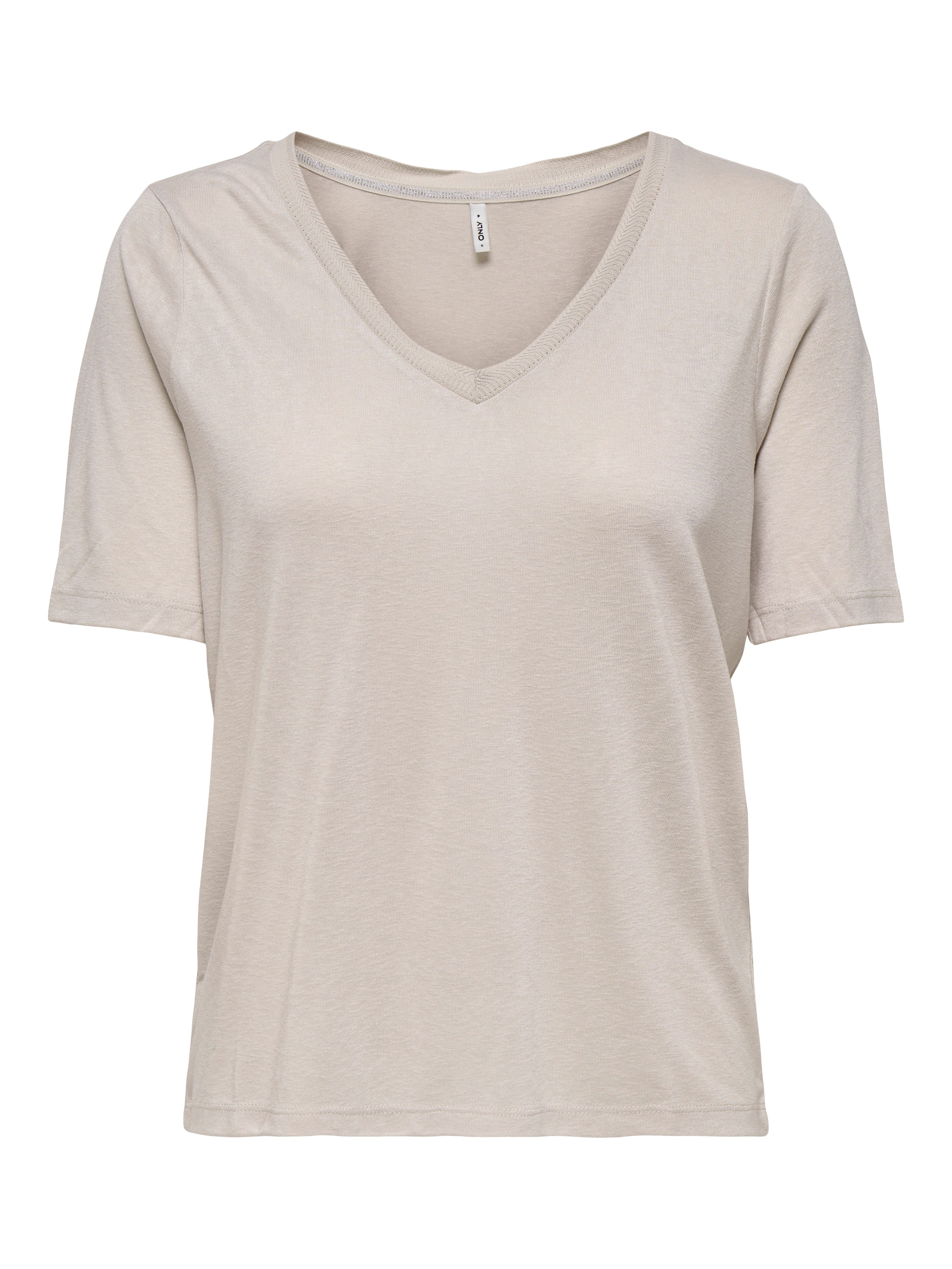 Kurzarmshirt ONLELISE S/S V-NECK TOP JRS NOOS