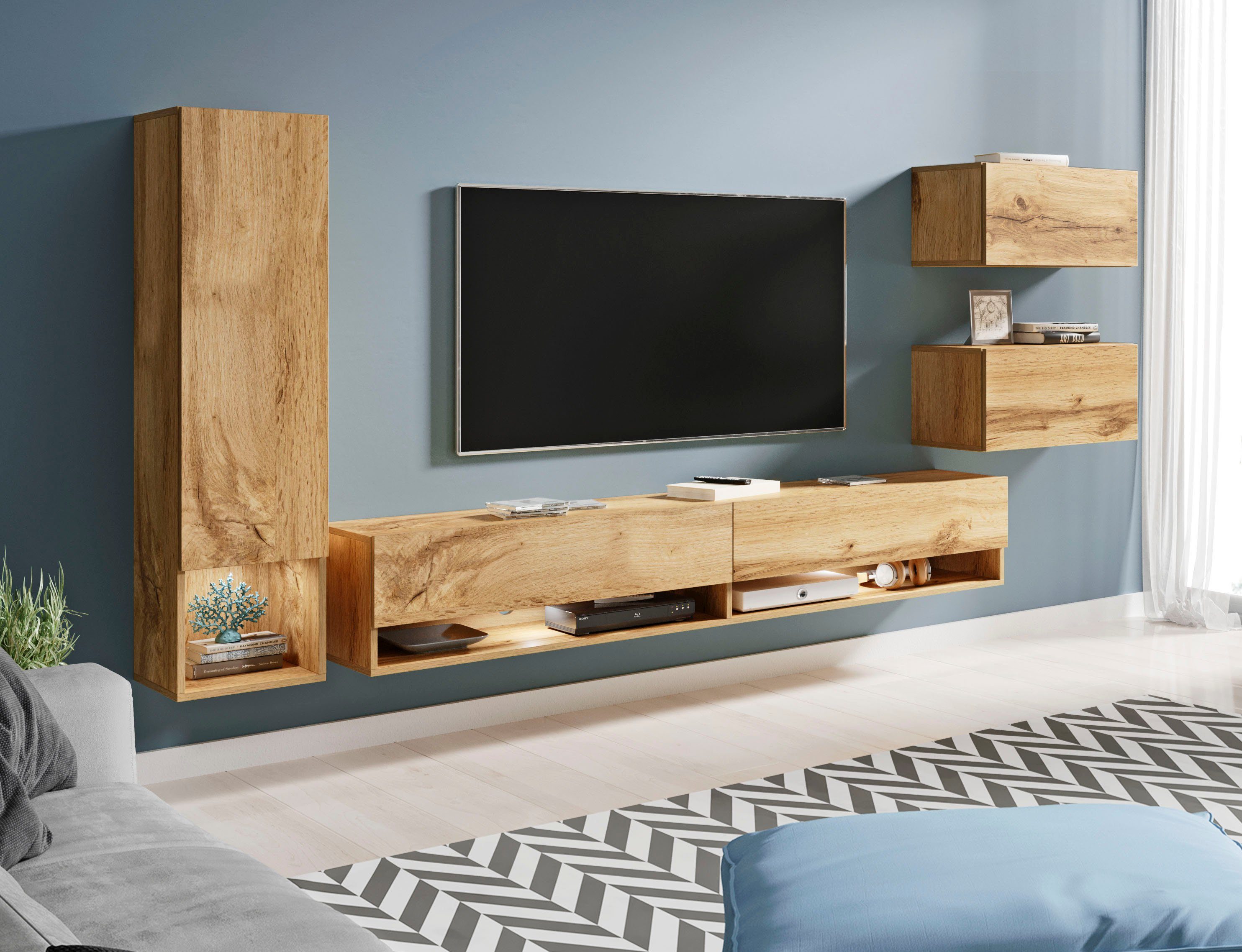 Home affaire Wohnwand Amadeo, (Set, 4-St)