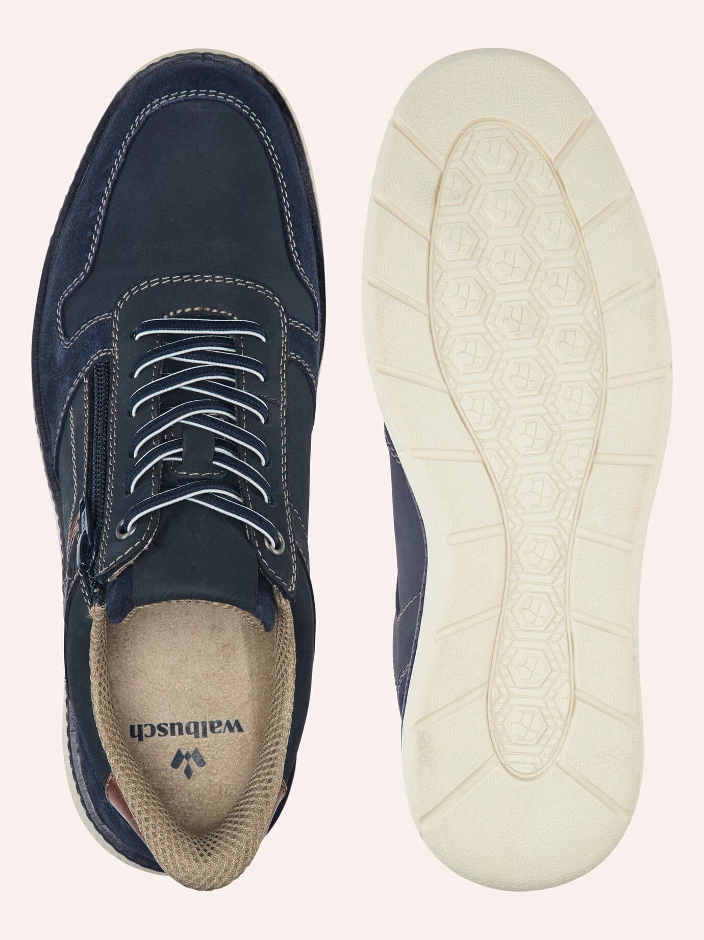 Walbusch Herren Wasserdichter Sneaker Leder Easy in Reißverschluss Sneaker Atmungsaktiv, schockabsorbierend, herausnehmbare Decksohle