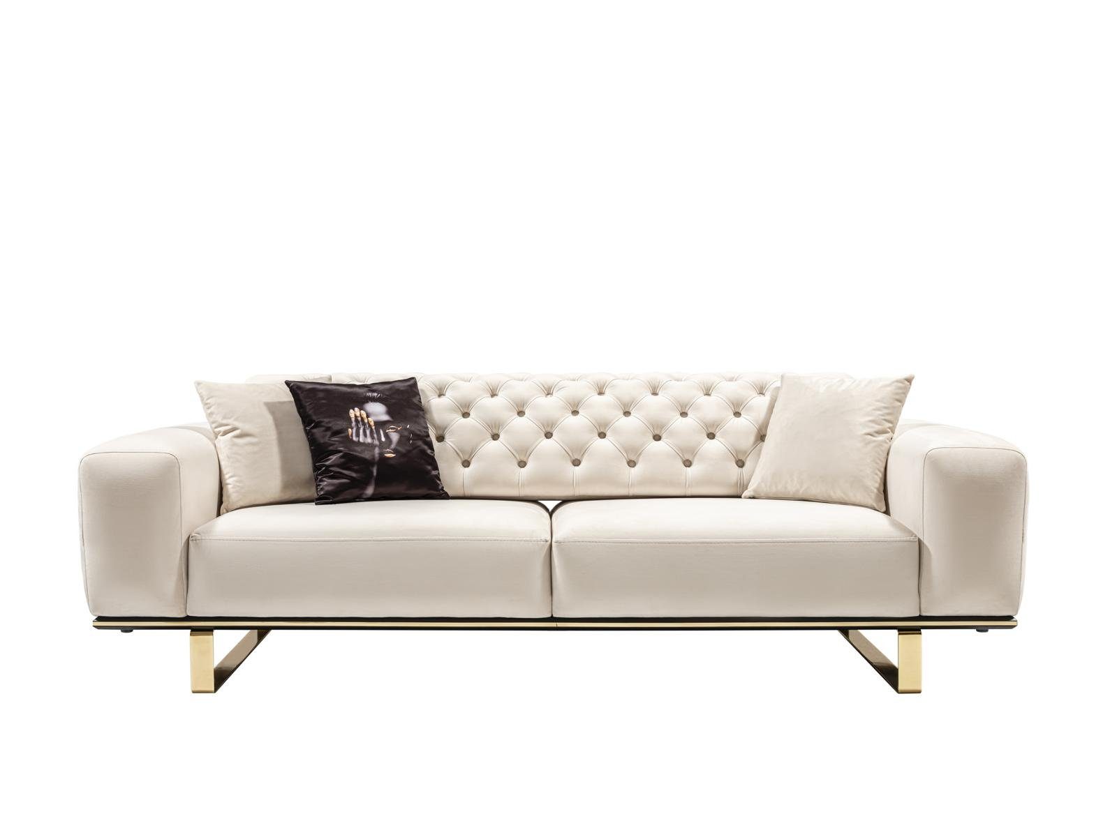 JVmoebel 3-Sitzer Sofa 3 Sitzer Wohnzimmer Luxus Polster Designer Möbel Chesterfield