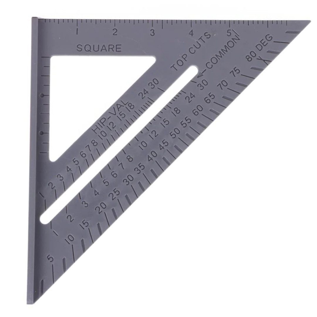 BENSON Zimmermannswinkel Anschlagswinkeldreieck 150mm Zimmermannswinkel Winkelmesser, (1-St), 150 mm, metrische & imperiale Skala