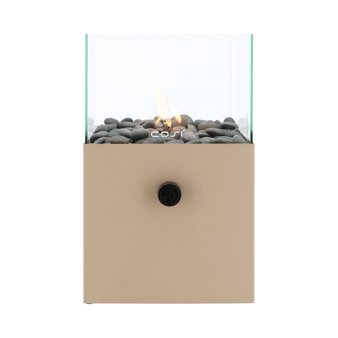 COSI Tischfeuer Cosifire Tischfeuer COSISCOOP Square sandy beige, Ø20x32,5cm