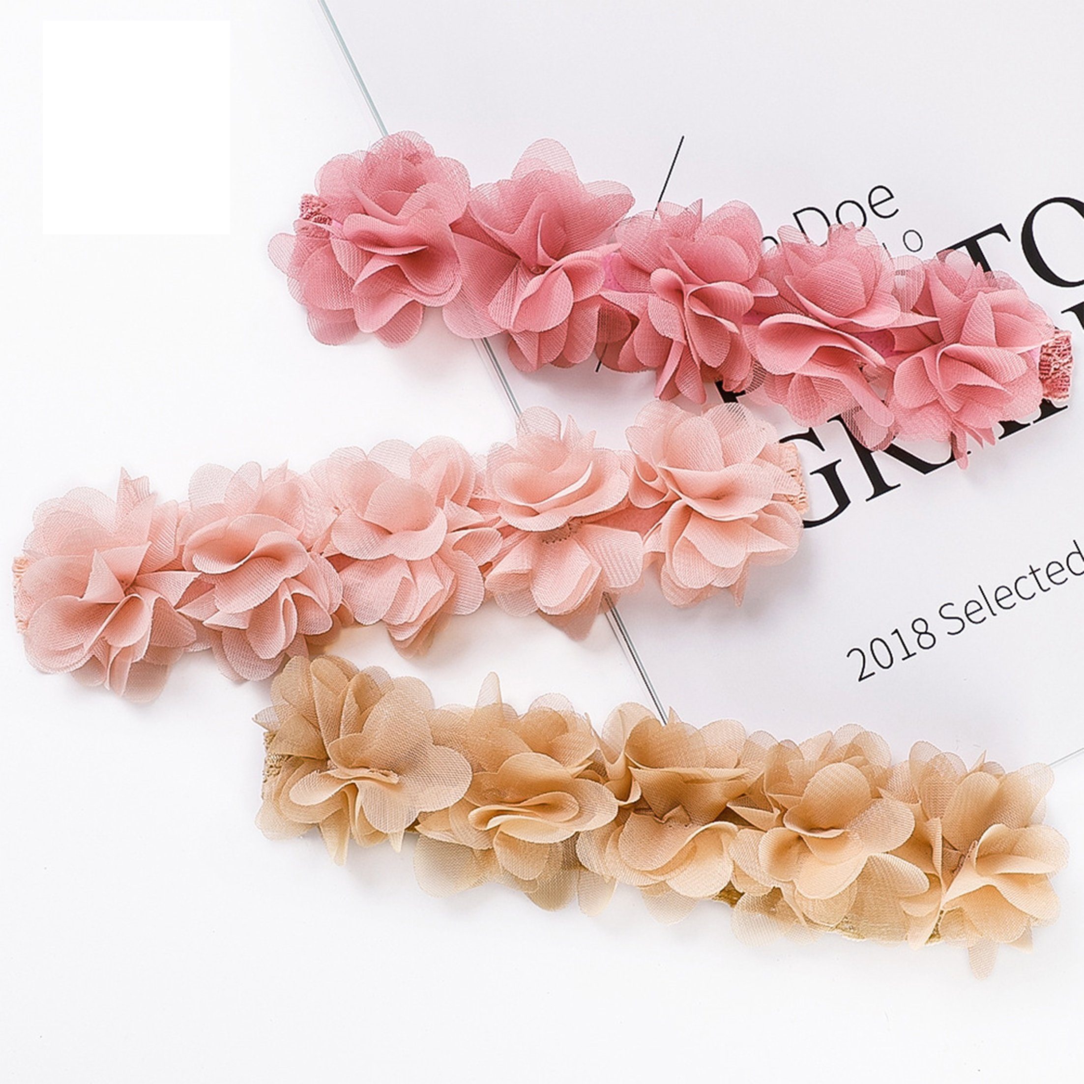 Baby-Haarbänder, Haarschmuck, 3 Viellan Haarschmuck Prinzessinnen-Stirnblumen, Kinder Diadem Floral neugeborenen und pcs Haarband