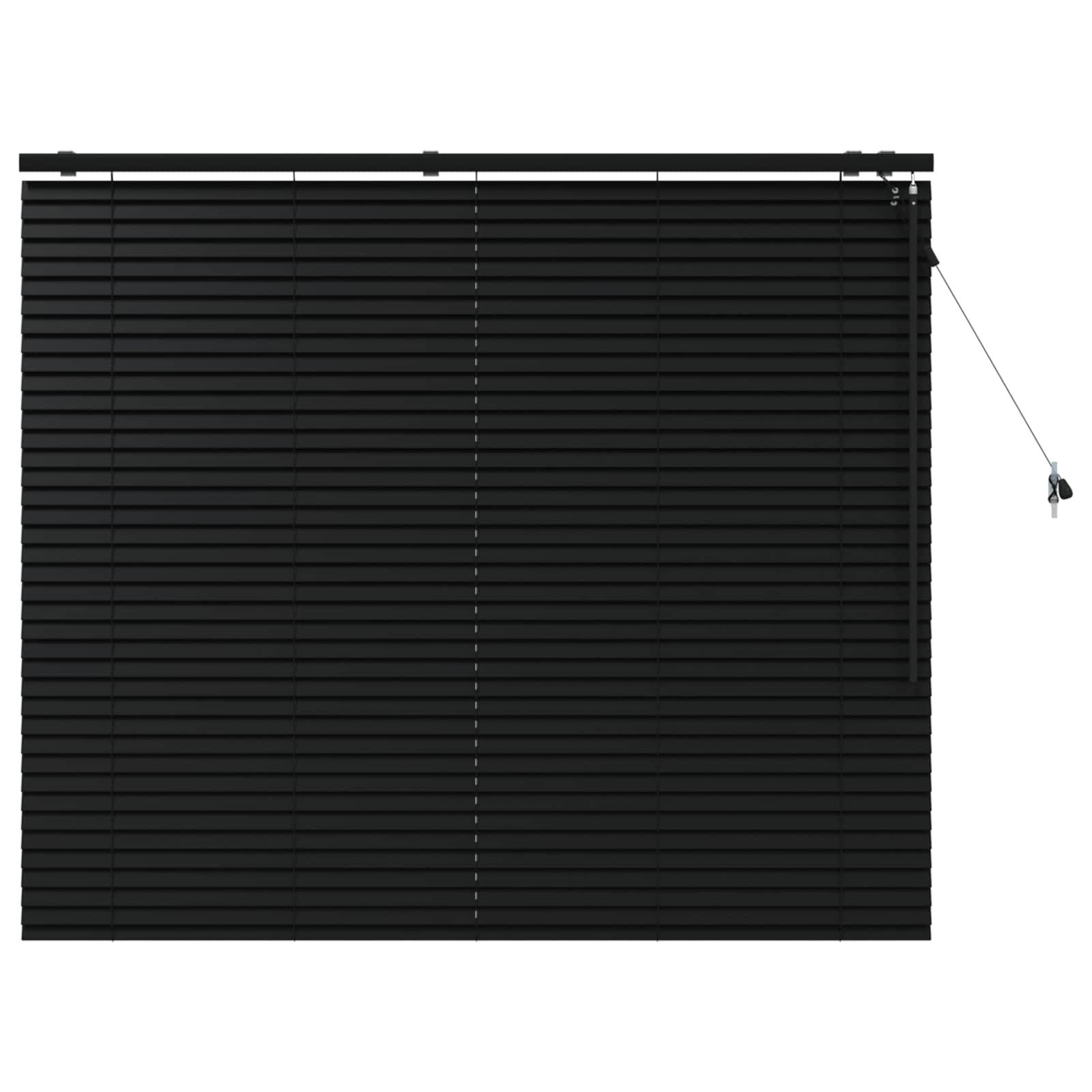 Rollo Venezianische Jalousie Schwarz 160 x 130 cm 35 mm, vidaXL