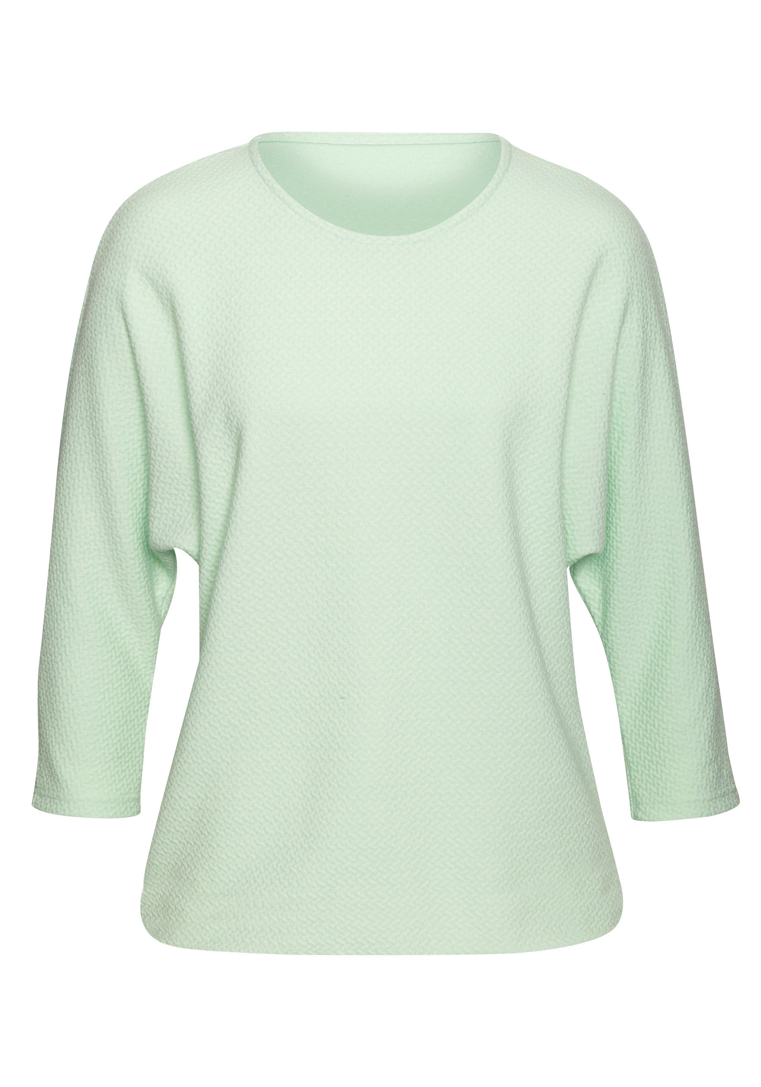 Vivance Langarmshirt aus bügelfreier Strukturqualität mit Viskose günstig online kaufen