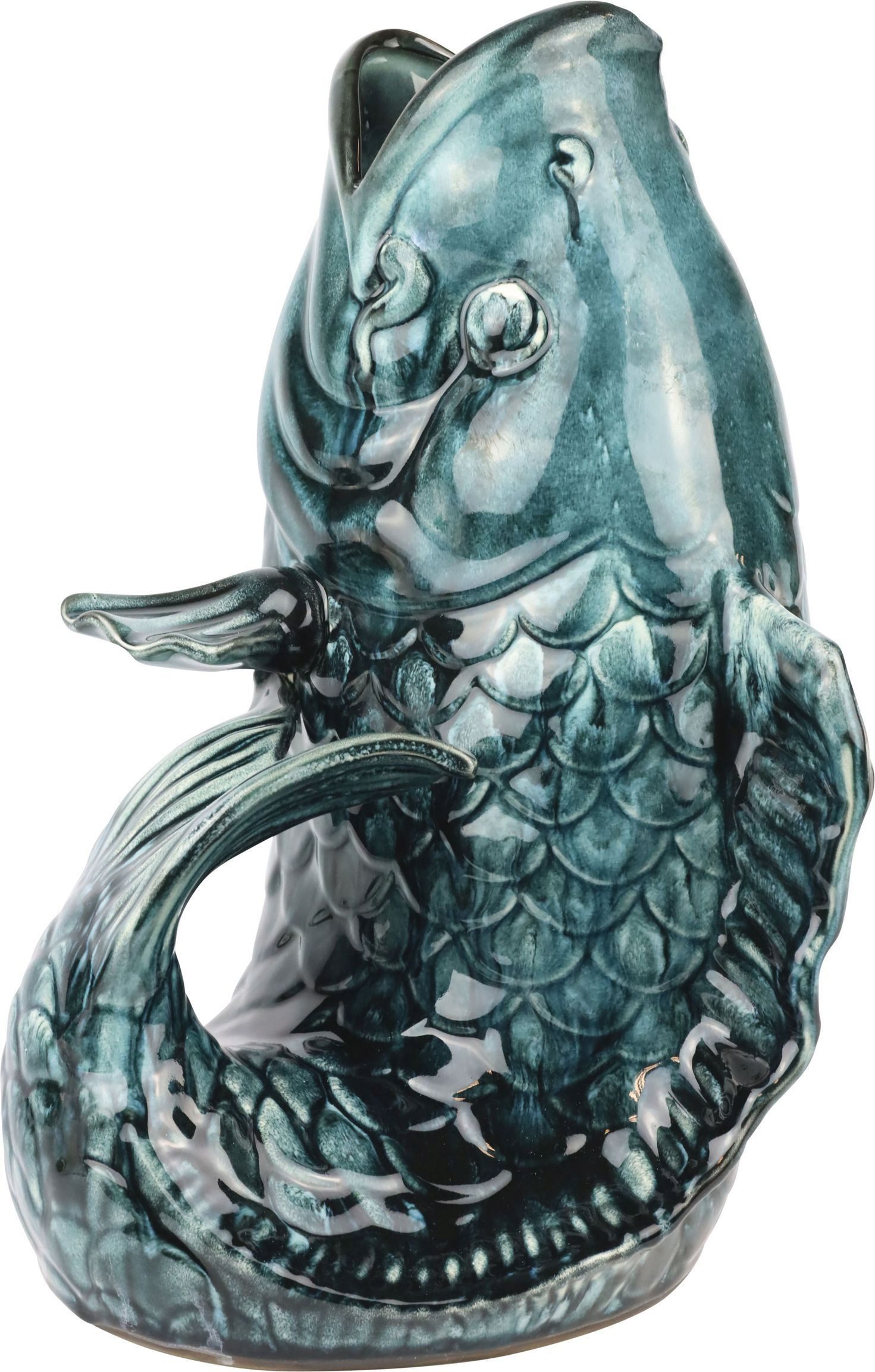 FURNARO Dekovase (1 St), Fischvase aus Keramik