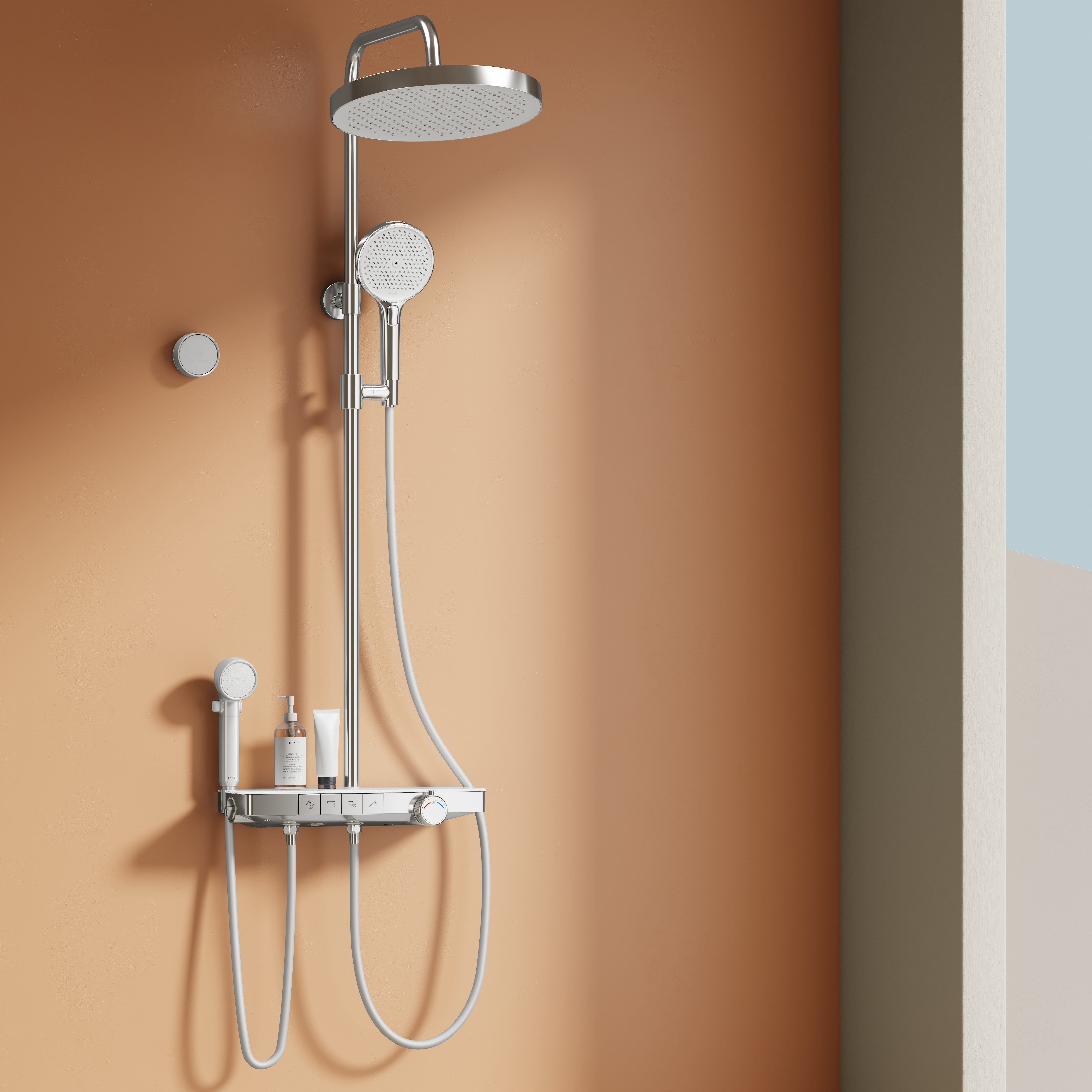 Duschsystem Brausegarnitur mit Thermostat Bluetooth-Steuerung Entwässerung