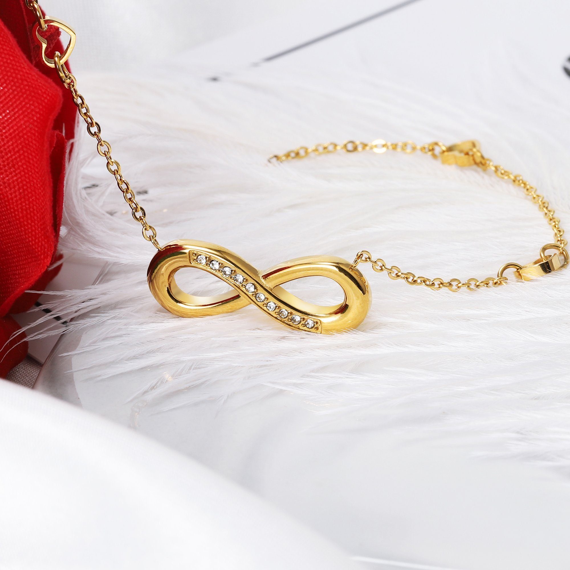 Kim Johanson Armband Infinity aus Edelstahl (1-tlg), mit funkelnden Zirkonia - Eleganz für die Ewigkeit – Bild 4 von 5
