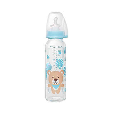 nip Babyflasche »Standard Flasche mit Silikonsauger Gr. 1, Glas,«