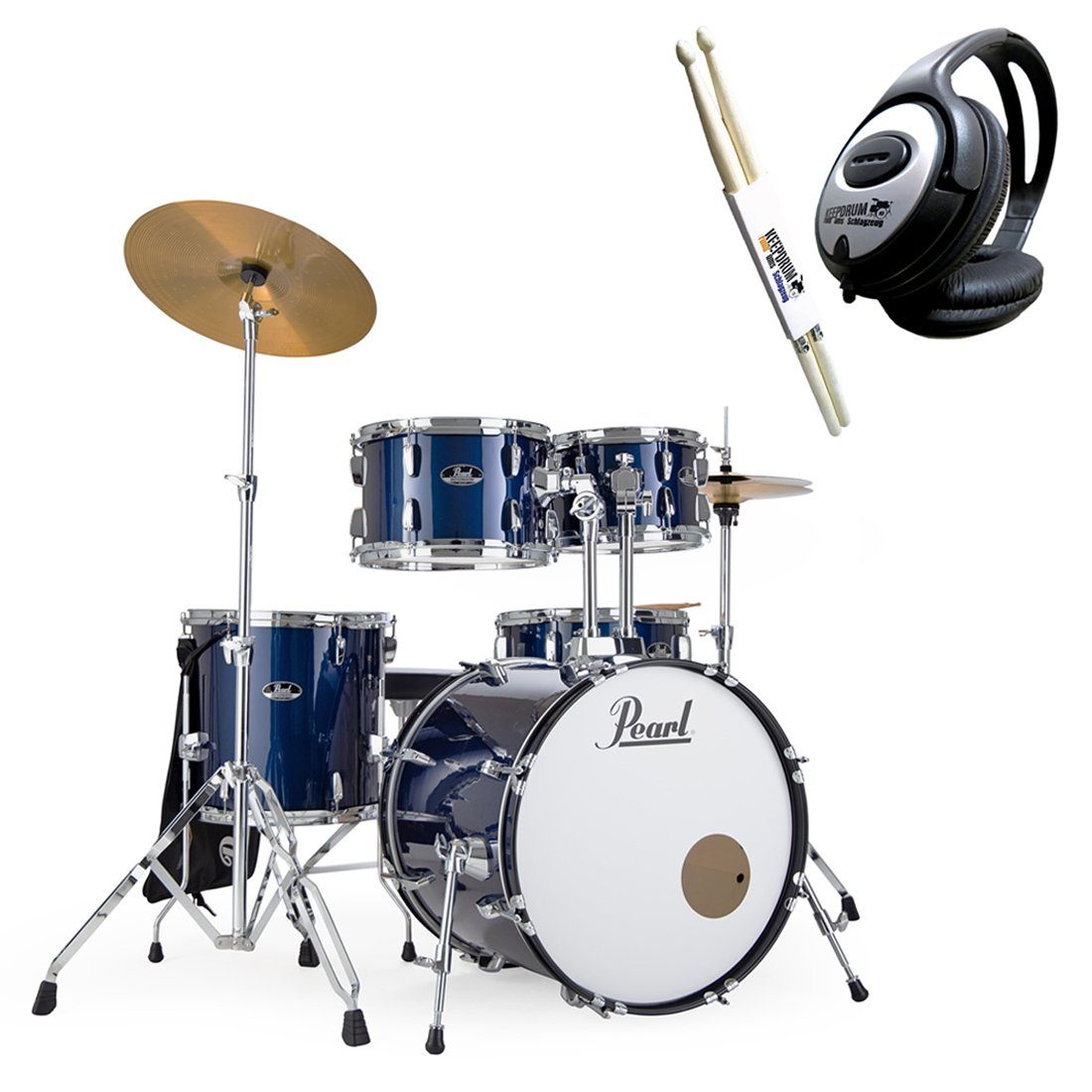 Schlagzeug Pearl Roadshow 22 Royal Blue Metallic mit Zubehör