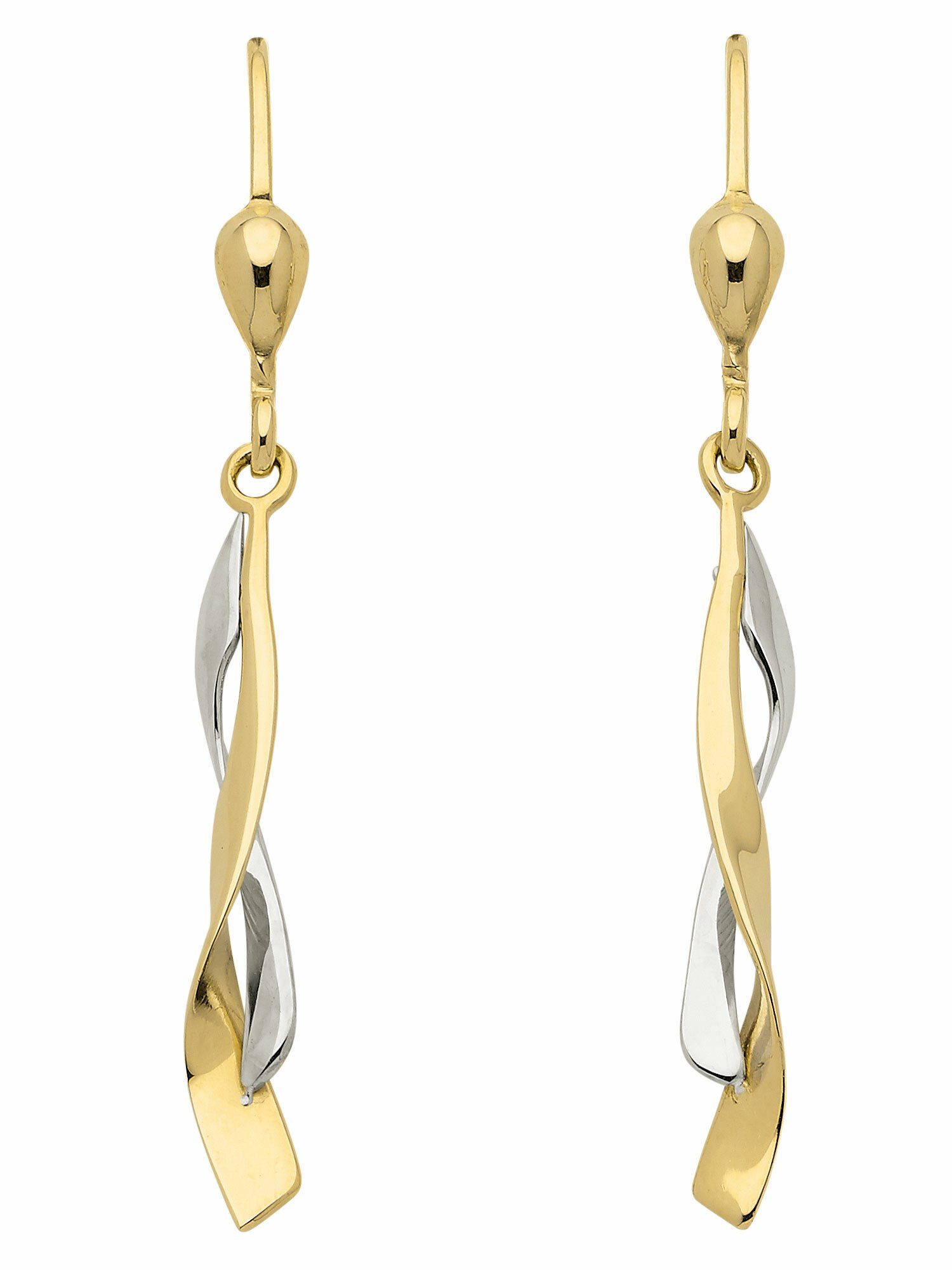 Adelia´s Paar Ohrhänger 1 Paar 333 Gold Ohrringe / Ohrhänger, 333 Gold  Goldschmuck für Damen, Maße - Höhe 23,1 mm