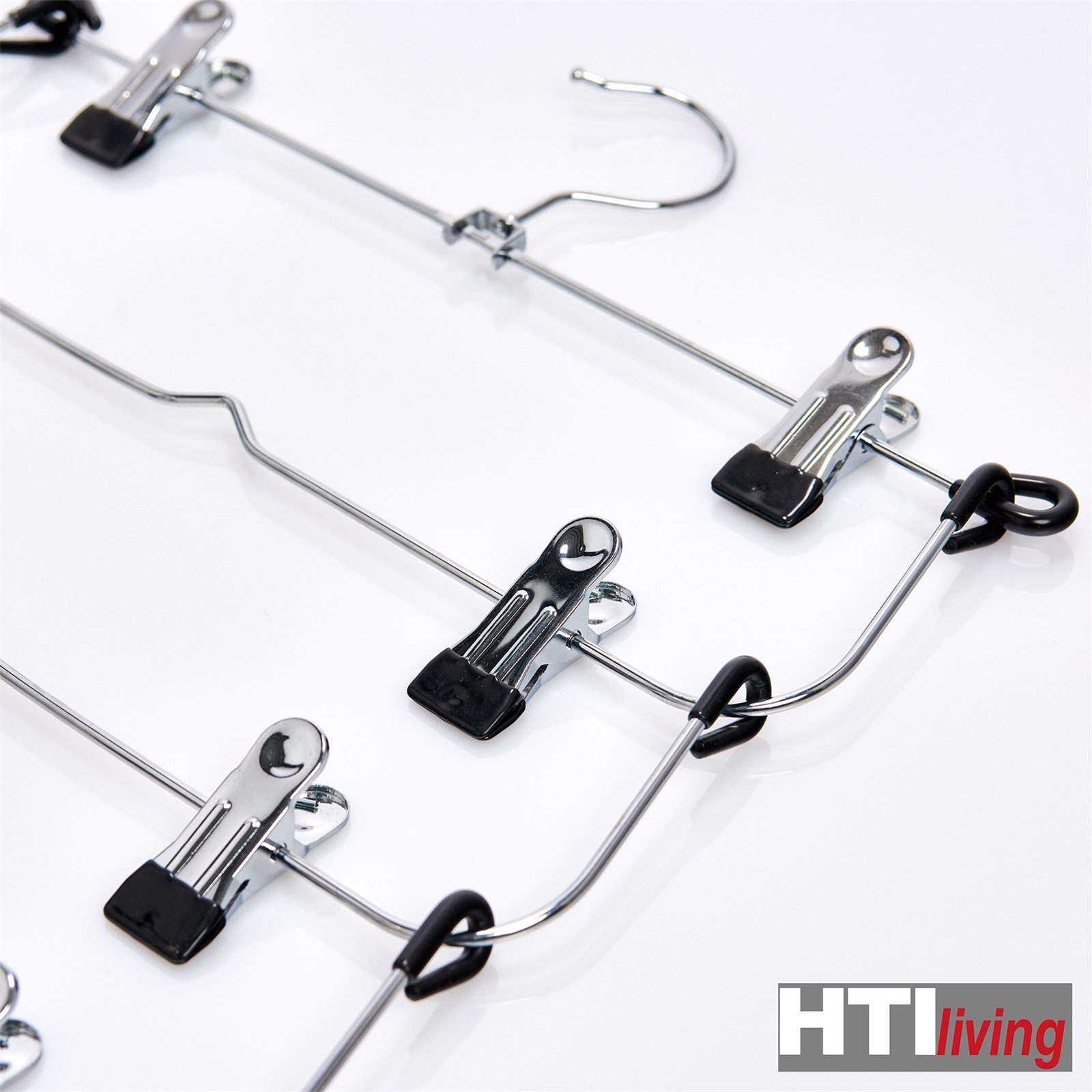 HTI-Living Kleiderbügel Mehrfach-Rockbügel Metall verchromt, 1-tlg), (Stück, Mehrfachbügel Garderobenbügel