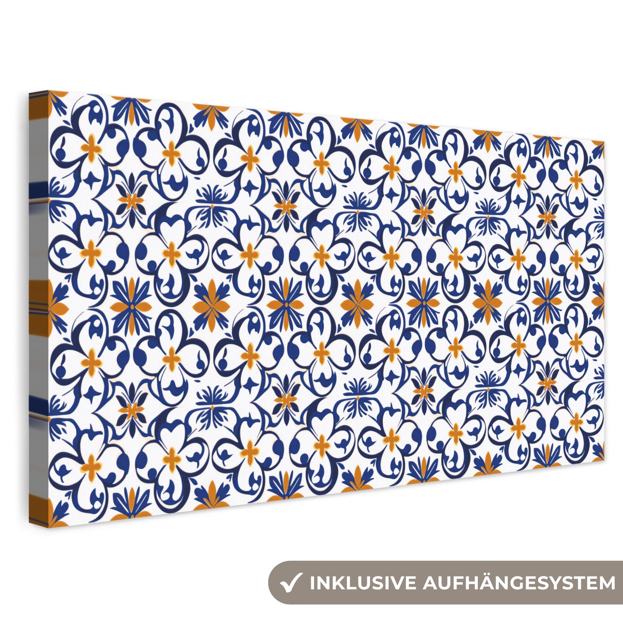 OneMillionCanvasses® Leinwandbild Panorama Muster - Modern - Farbenfroh, Fotodruck (1 St), Wandbild, Deko Schlafzimmer Wohnzimmer Flur 40x20 cm