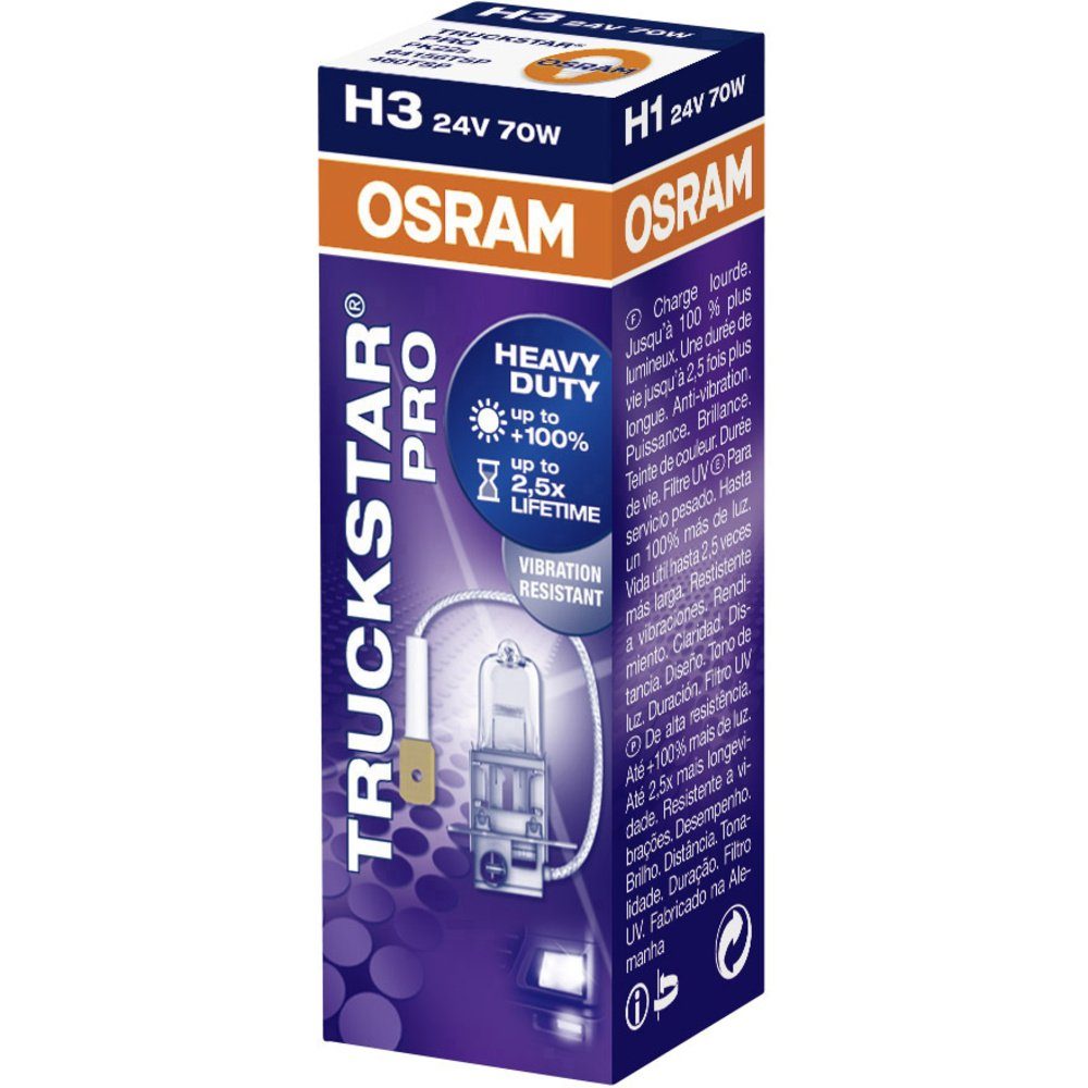 Osram KFZ-Ersatzleuchte OSRAM 64156TSP H3 Leuchtmittel 24 70 V W Halogen Truckstar