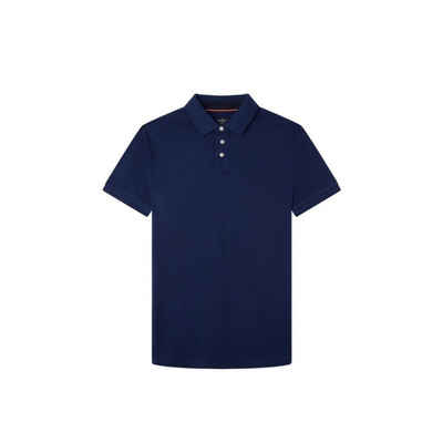 Hackett London Poloshirt marineblau passform textil (1-tlg)