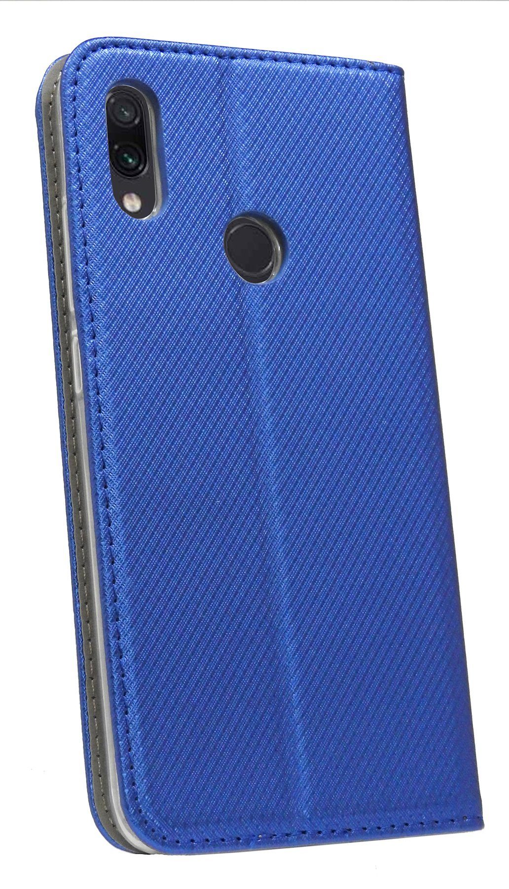 Schutzhülle mit Hülle kompatibel Kartenfach XIAOMI Brieftasche Handytasche REDMI Standfunktion, Buch mit "Smart" cofi1453 Tasche 7 Blau Handy NOTE Etui