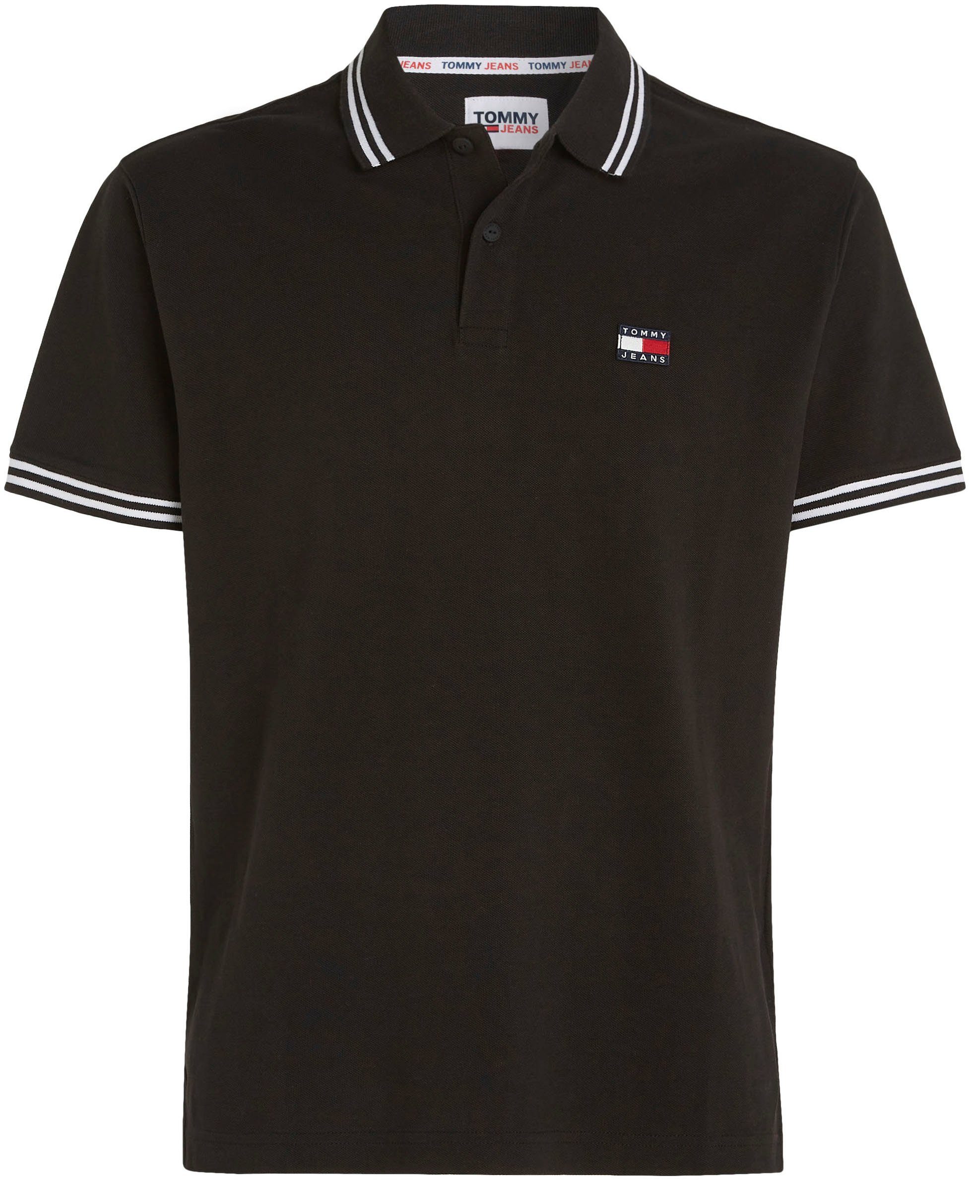 POLO Poloshirt Tommy TIPPING Jeans DETAIL CLSC Black TJM