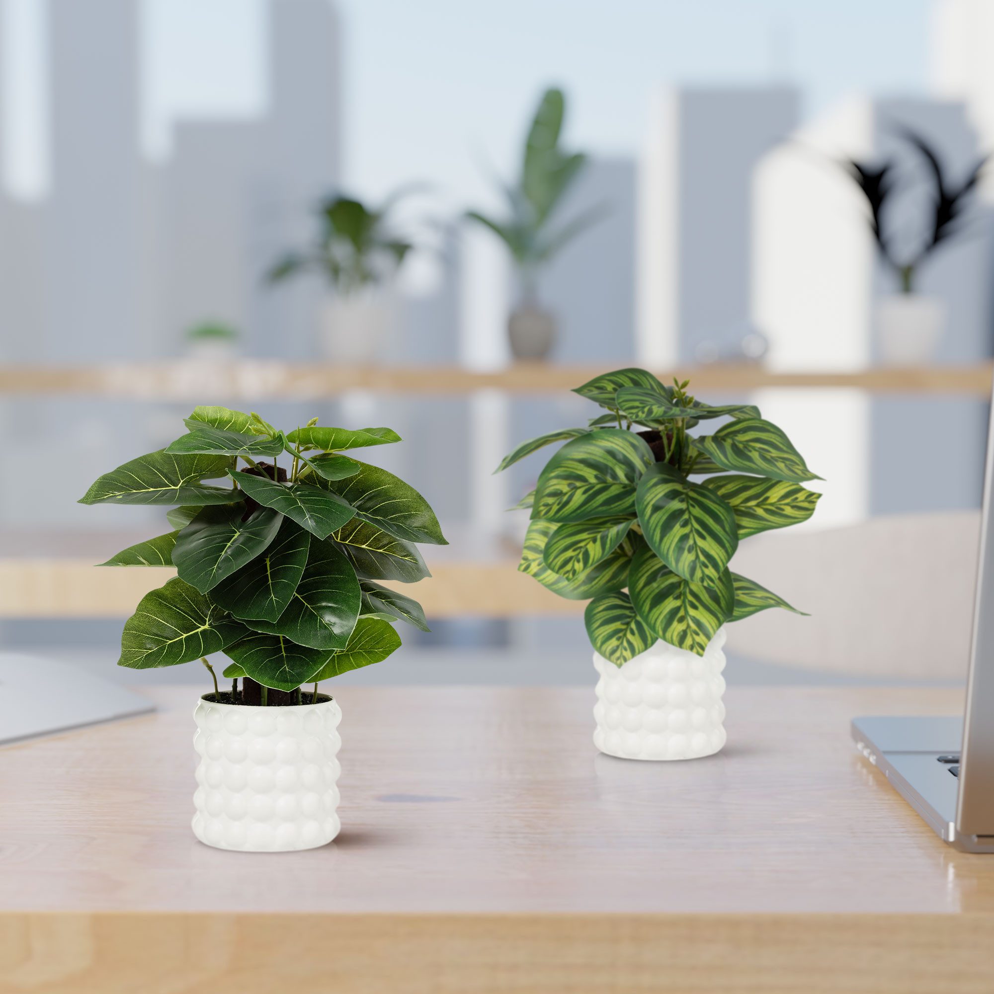 Kunstpflanze Künstliche Hängepflanzen im bruchfesten Topf, Hängepflanze künstlich Efeu, Monstera, Philodendron, Calathea, Pfeilblatt, Mosaik- & Zebrapflanze, PASCH, Bruchfester weißer Kunststofftopf