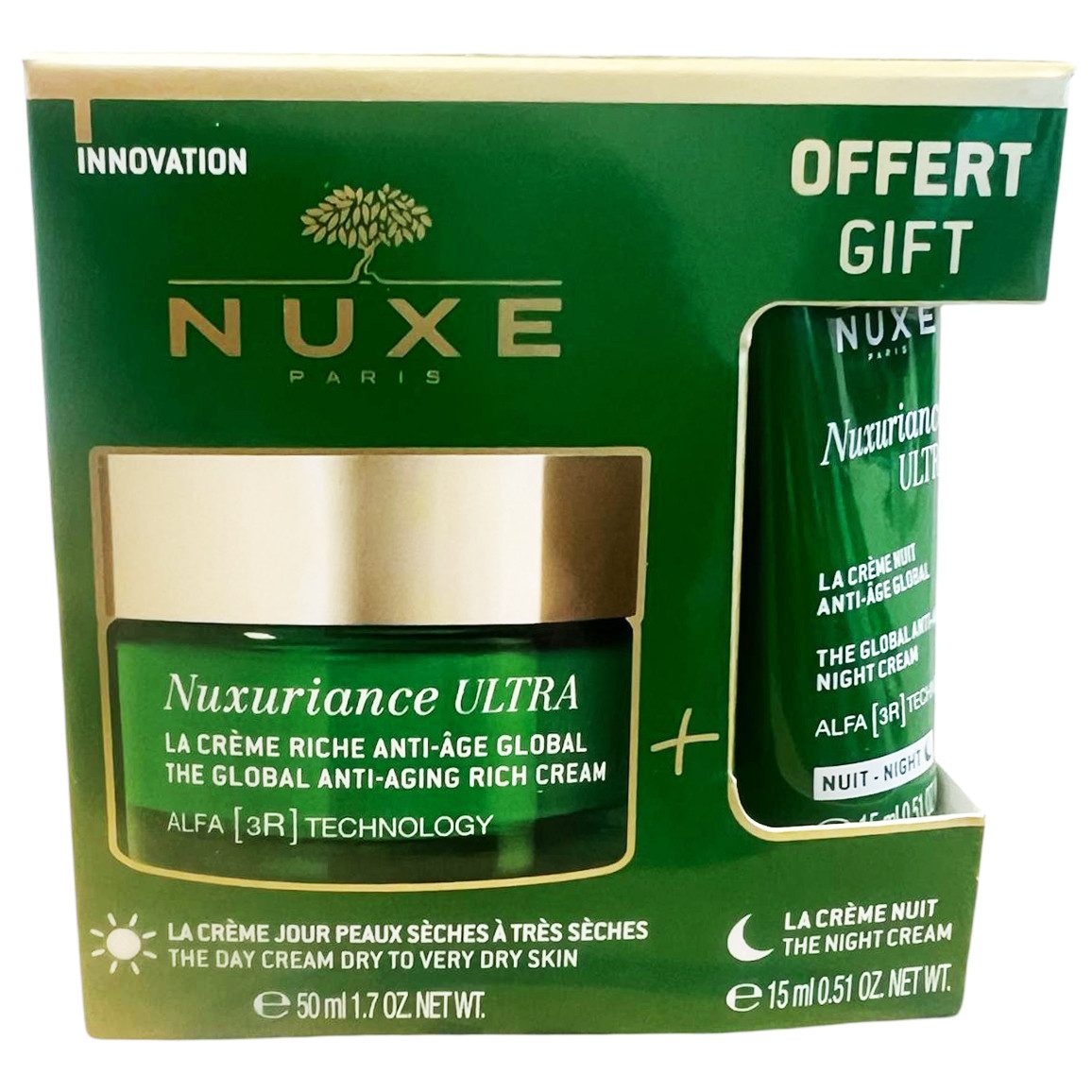Nuxe Tagescreme Nuxuriance Ultra Set - Anti-Aging Rich Cream 50ml/Anti-Aging Nigh