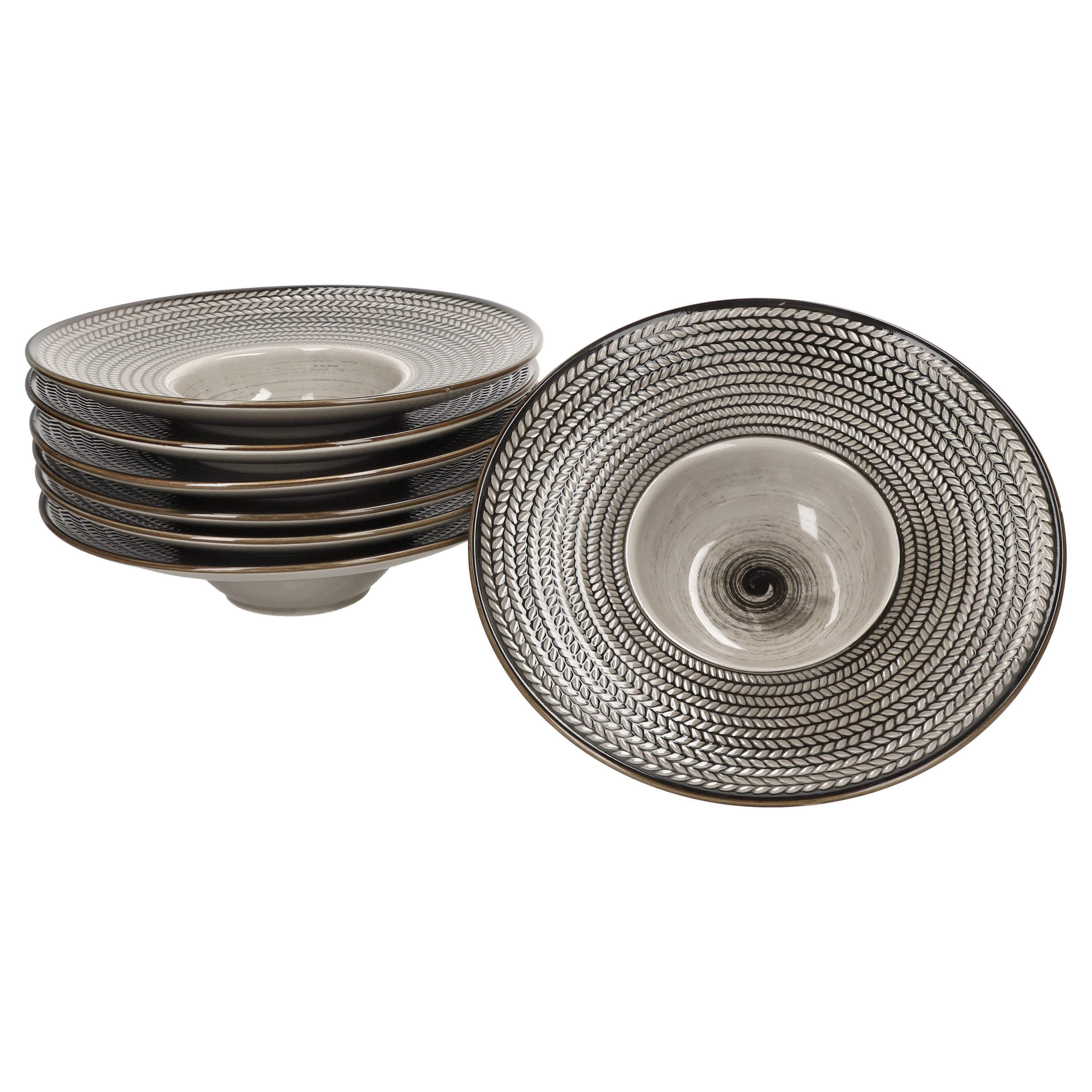 Pastateller Mäser Prospero 6x Pastateller Ø26cm Nudelteller tief Salat Suppe