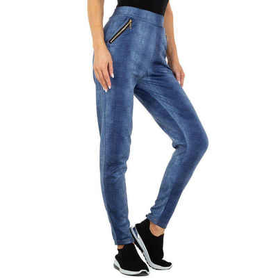 Ital-Design Leggings Damen Freizeit Джинсиstoff Stretch Джегінси in Blau