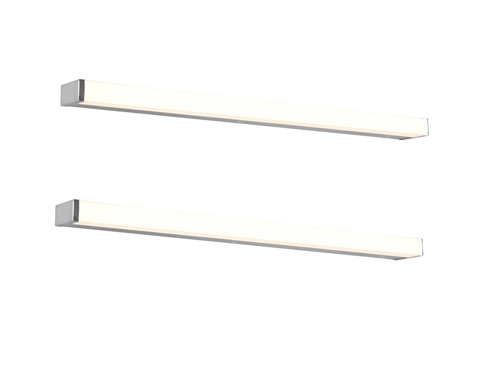 TRIO Leuchten Spiegelleuchte, LED fest integriert, Warmweiß, 2er Set LED Badezimmerlampen Gäste WC Badlampen Schminklichter, B 80cm