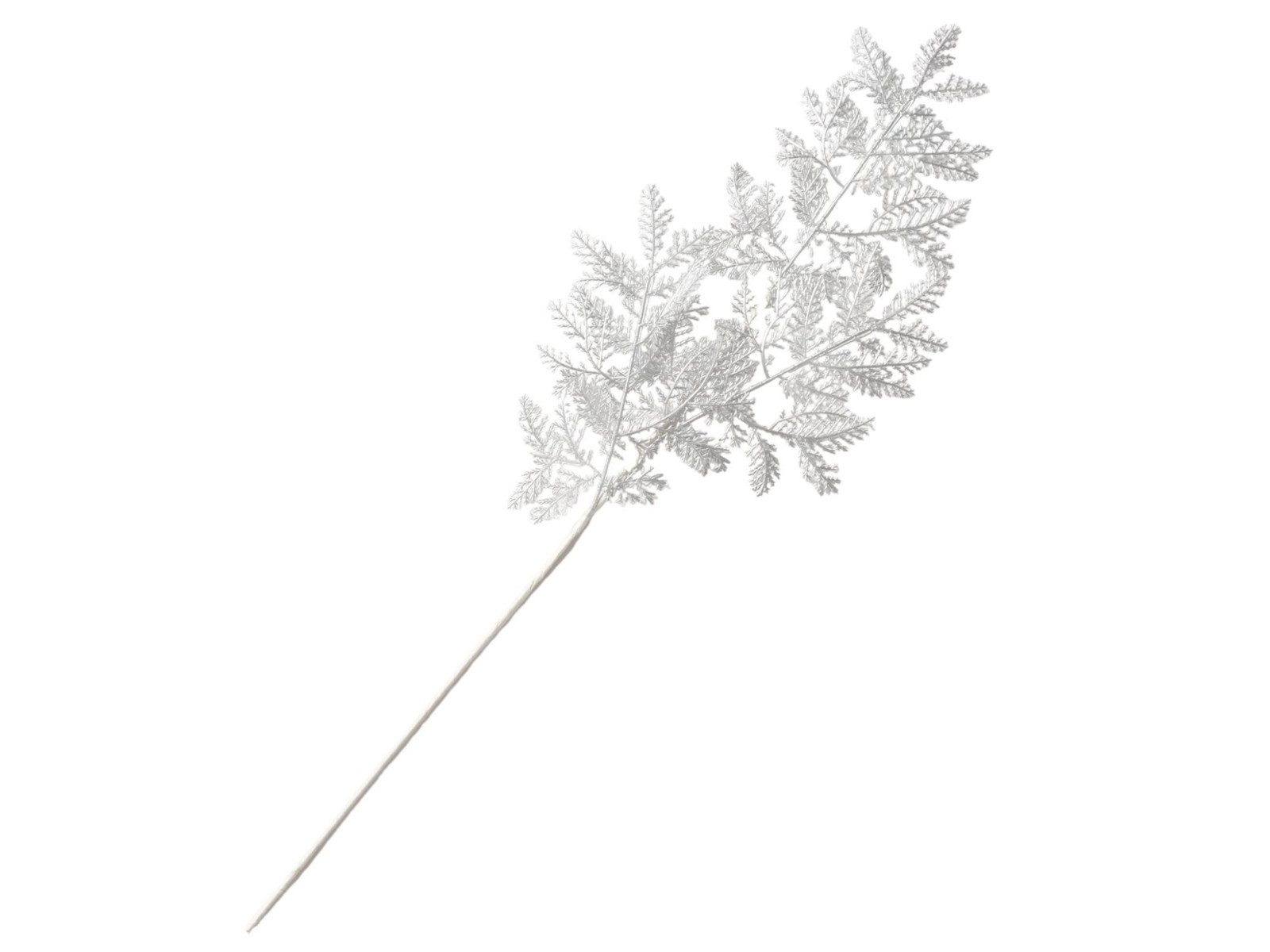 Kunstzweig Dekozweig Blatt silber 80cm (1 Stück), BOLTZE, Höhe 80 cm