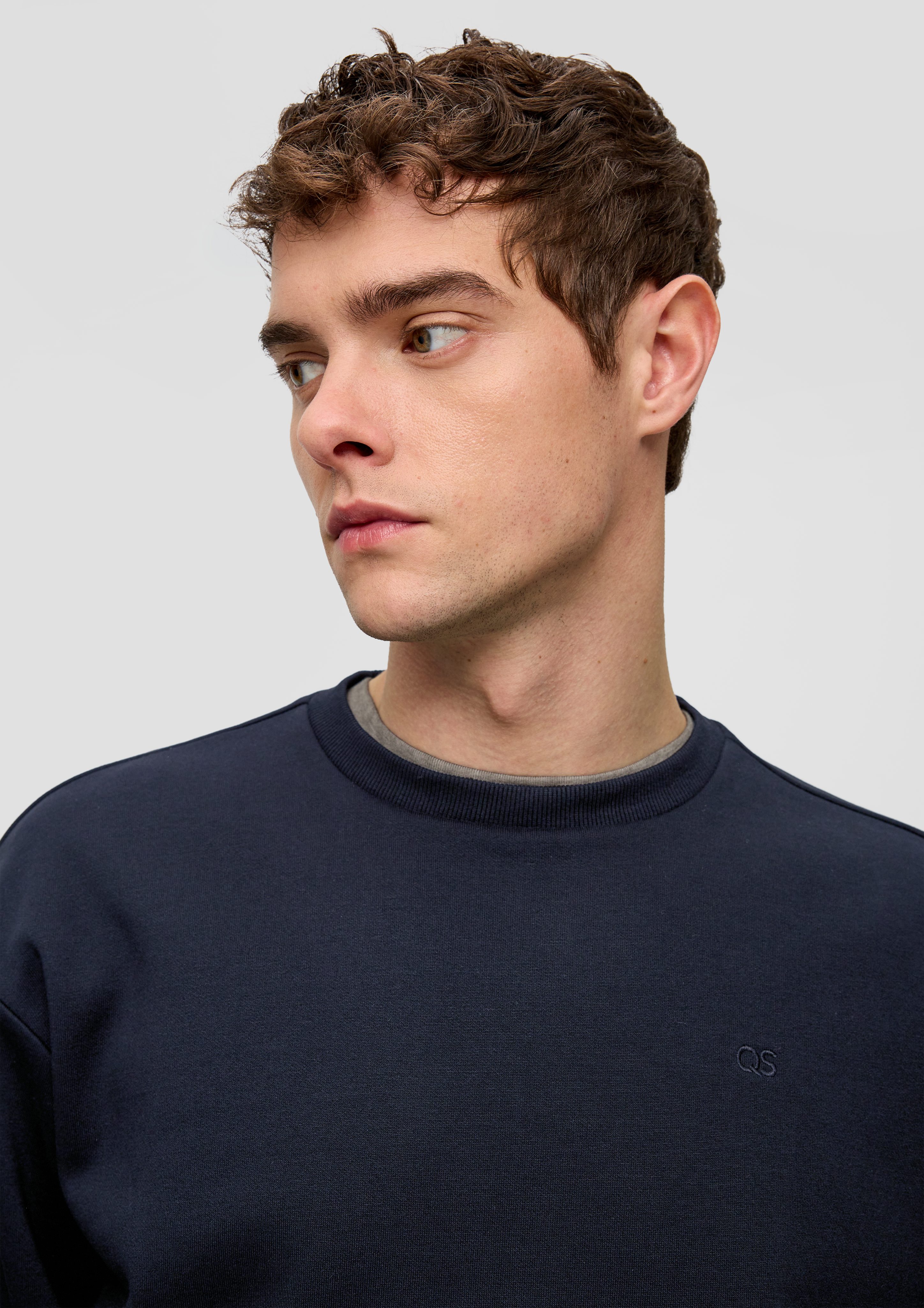 QS Sweatshirt Sweatshirt mit Logo-Stickerei Stickerei günstig online kaufen
