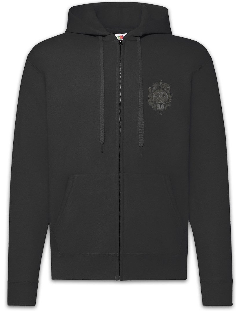 Urban Backwoods Sweatjacke Lion Face Zipper Hoodie Vegan Vegetarier Veganer Tierschutz Löwe Logo (1-tlg) Animal Welfare Speziesismus Veganismus
